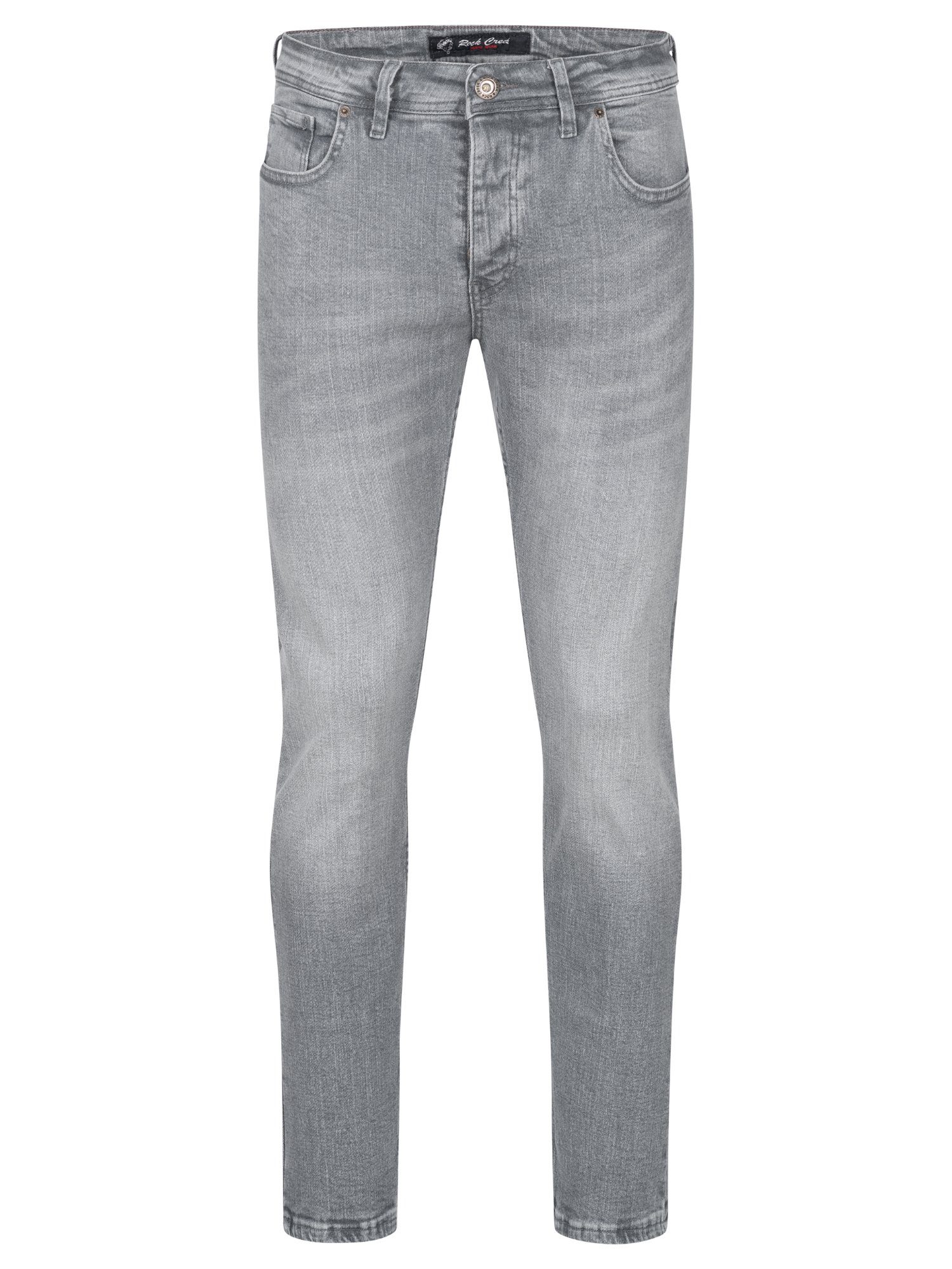 Rock Creek Regular-fit-Jeans Herren Jeans Stonewashed Grau RC-2412