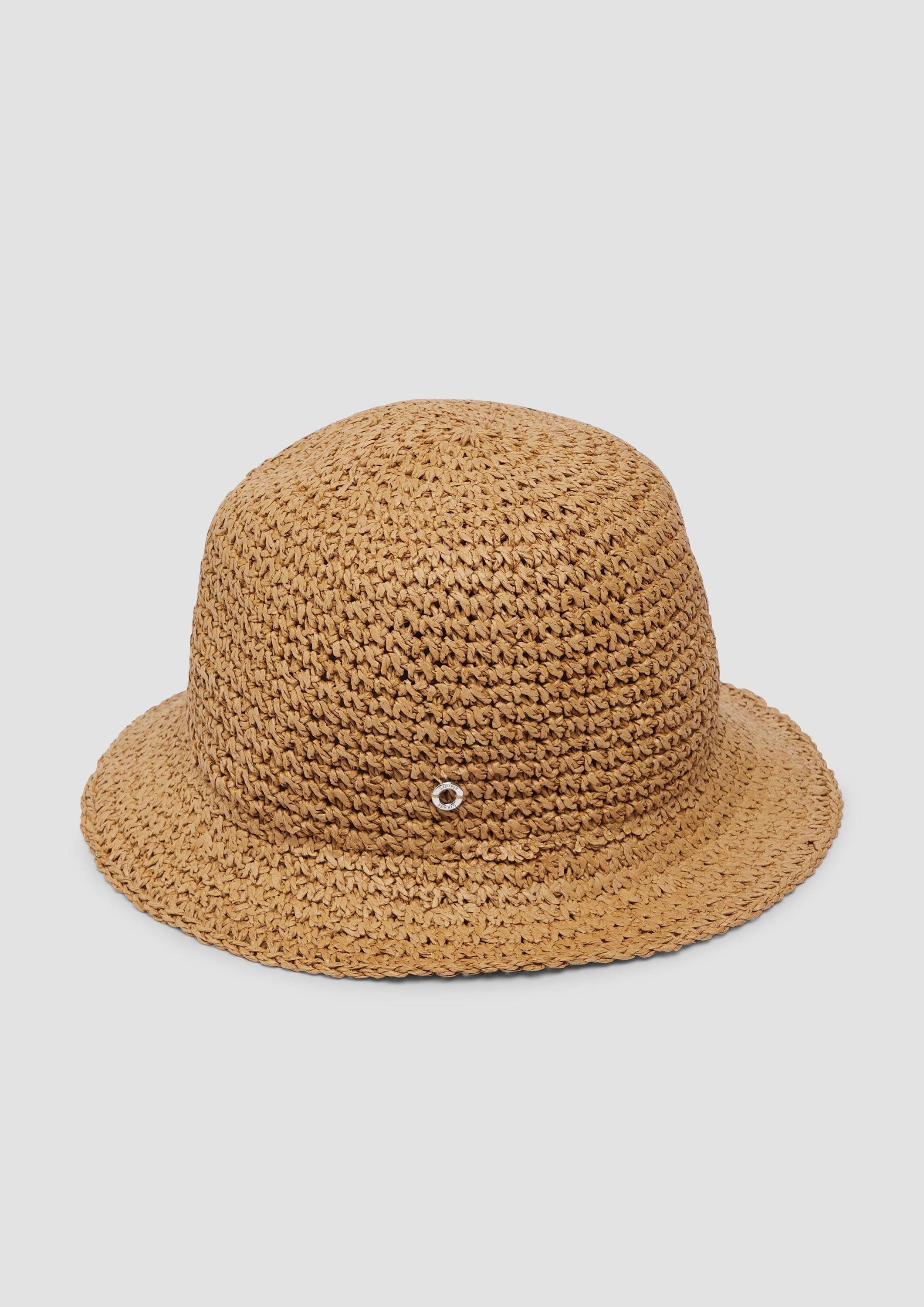 s.Oliver Filzhut Hut  Hut aus Raffia mit Logo-Ring