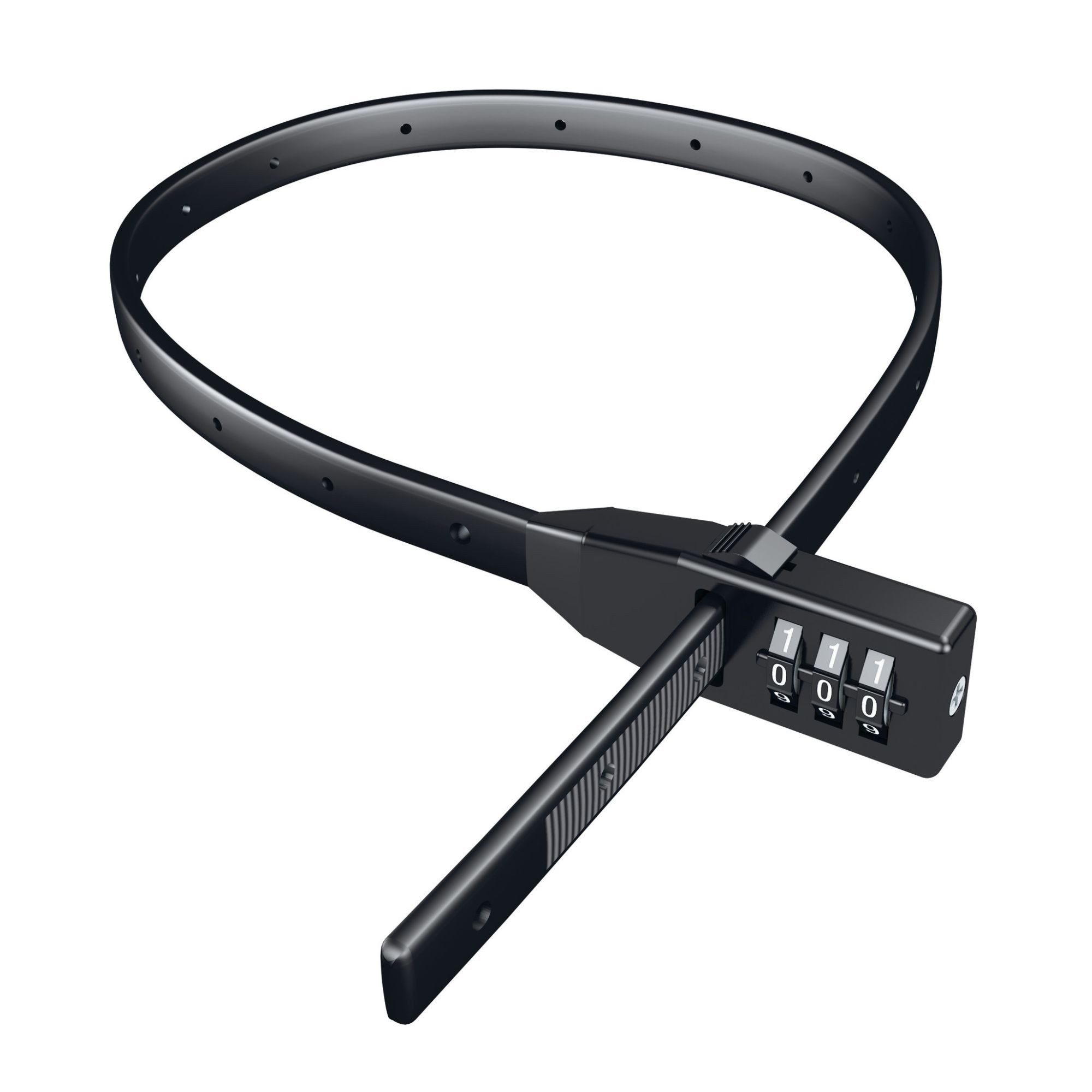 BASI Kabelbinder Sicherheitsband, Kabelbinderschloss (Packung) mit Stahlkern, ultraleicht & flexibel, Kabelschloss, Schwarz