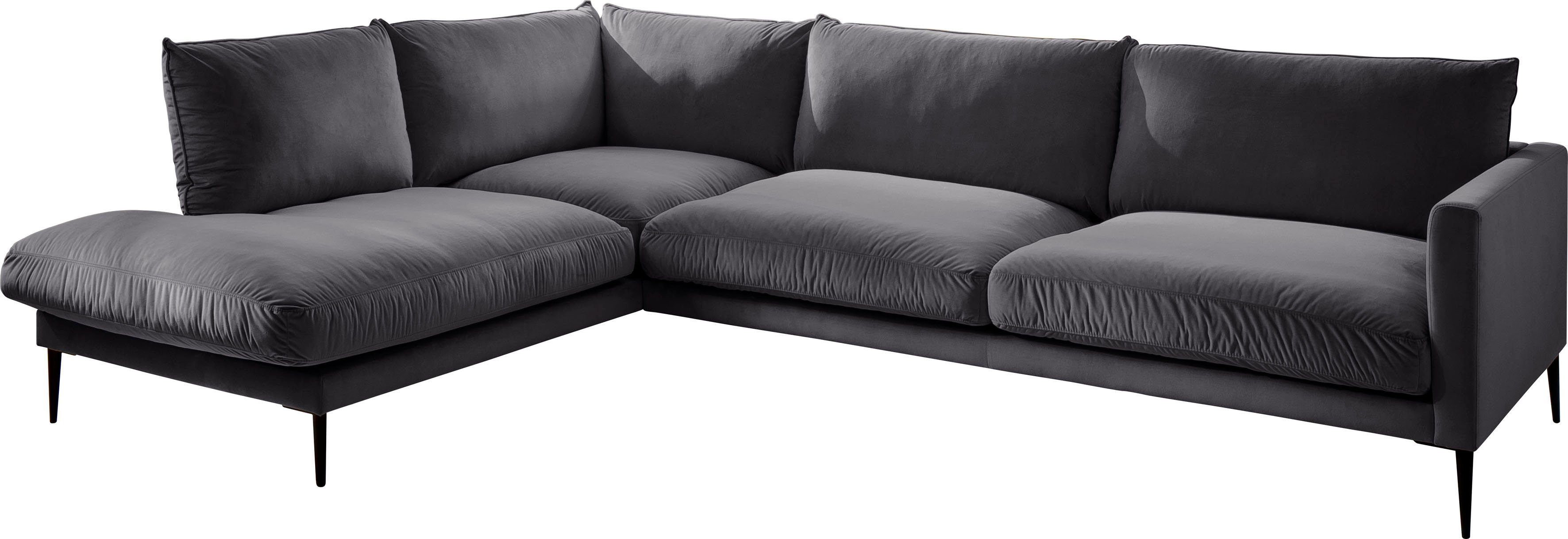 Trends by HG Polsterecke Svea L-Form, Ottomane rechts oder links, mit Metallfuß, frei im Raum stellbar. Reduzierter Preis € 1.199,99. Unverbindliche Preisempfehlung € 1.659,00