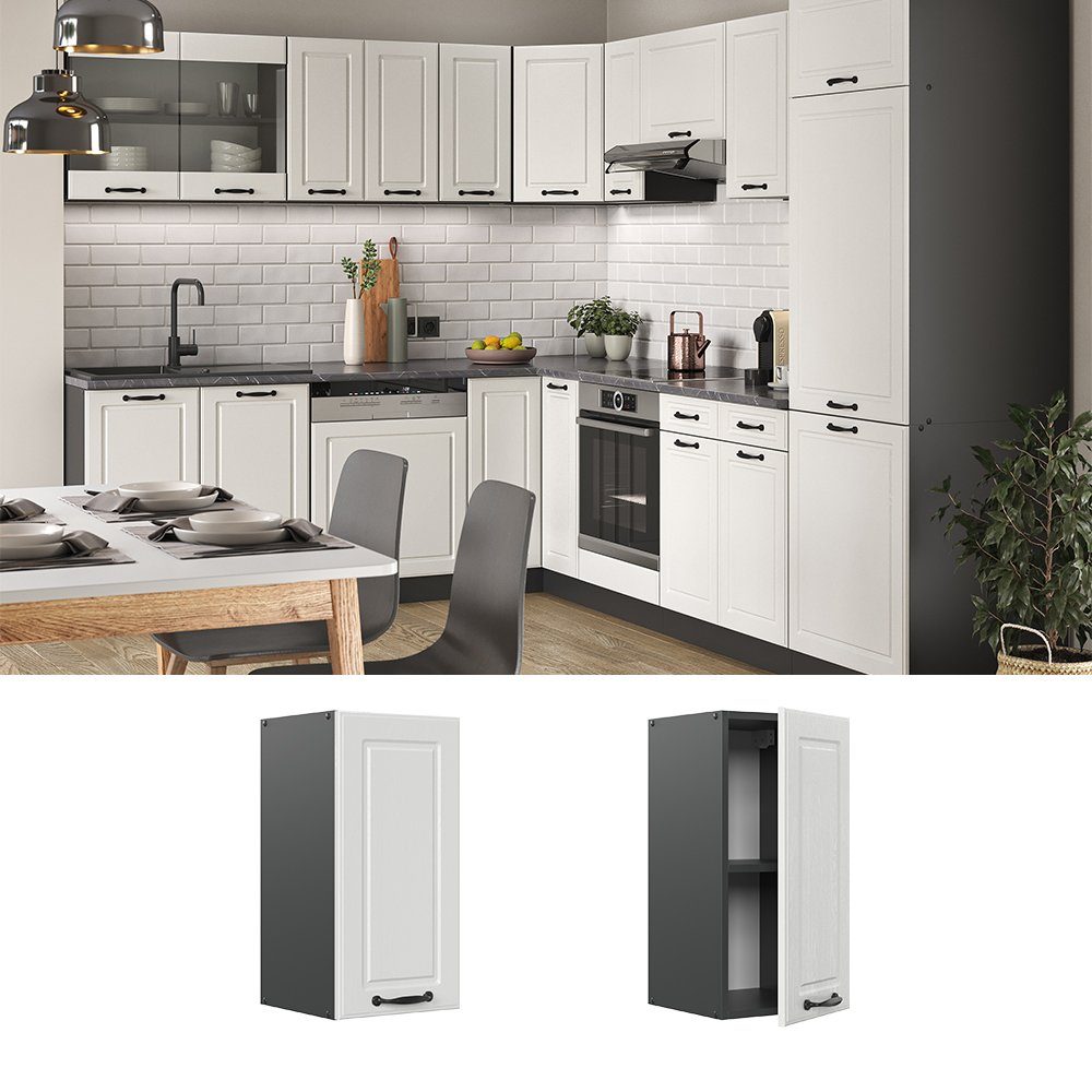 Vicco Hängeschrank R-Line, Weiß Landhaus/Anthrazit, 30 günstig online kaufen