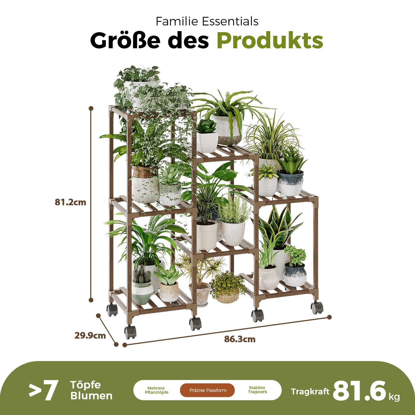 Bamworld Blumenständer Pflanzenständer Pflanzenregal für Innen und Außen mi günstig online kaufen