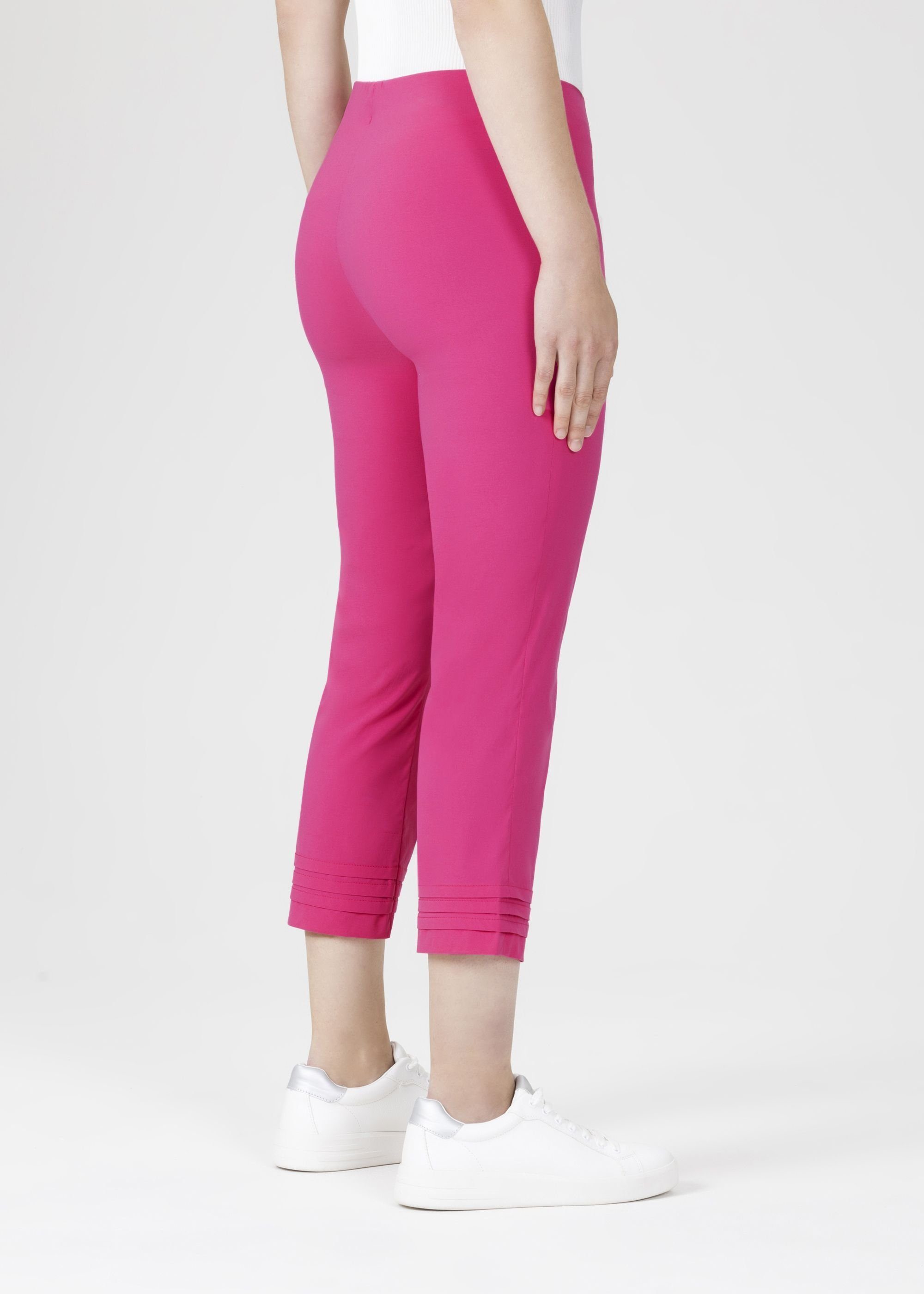 fluo Stoffhose Stehmann fuxia Ina mit Faltendetails