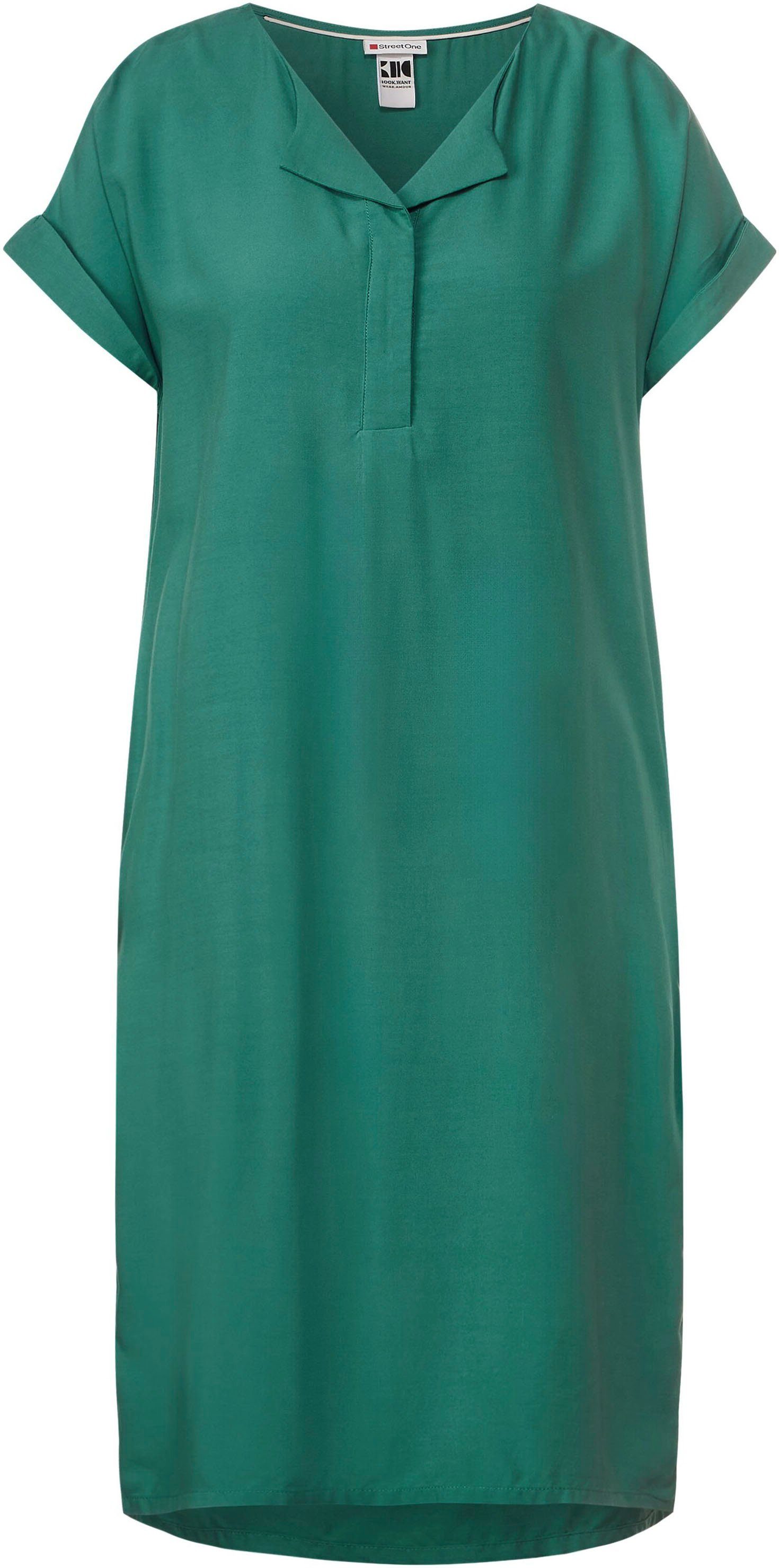 STREET A-Linien-Kleid mit lagoon Taschen seitlichen green ONE