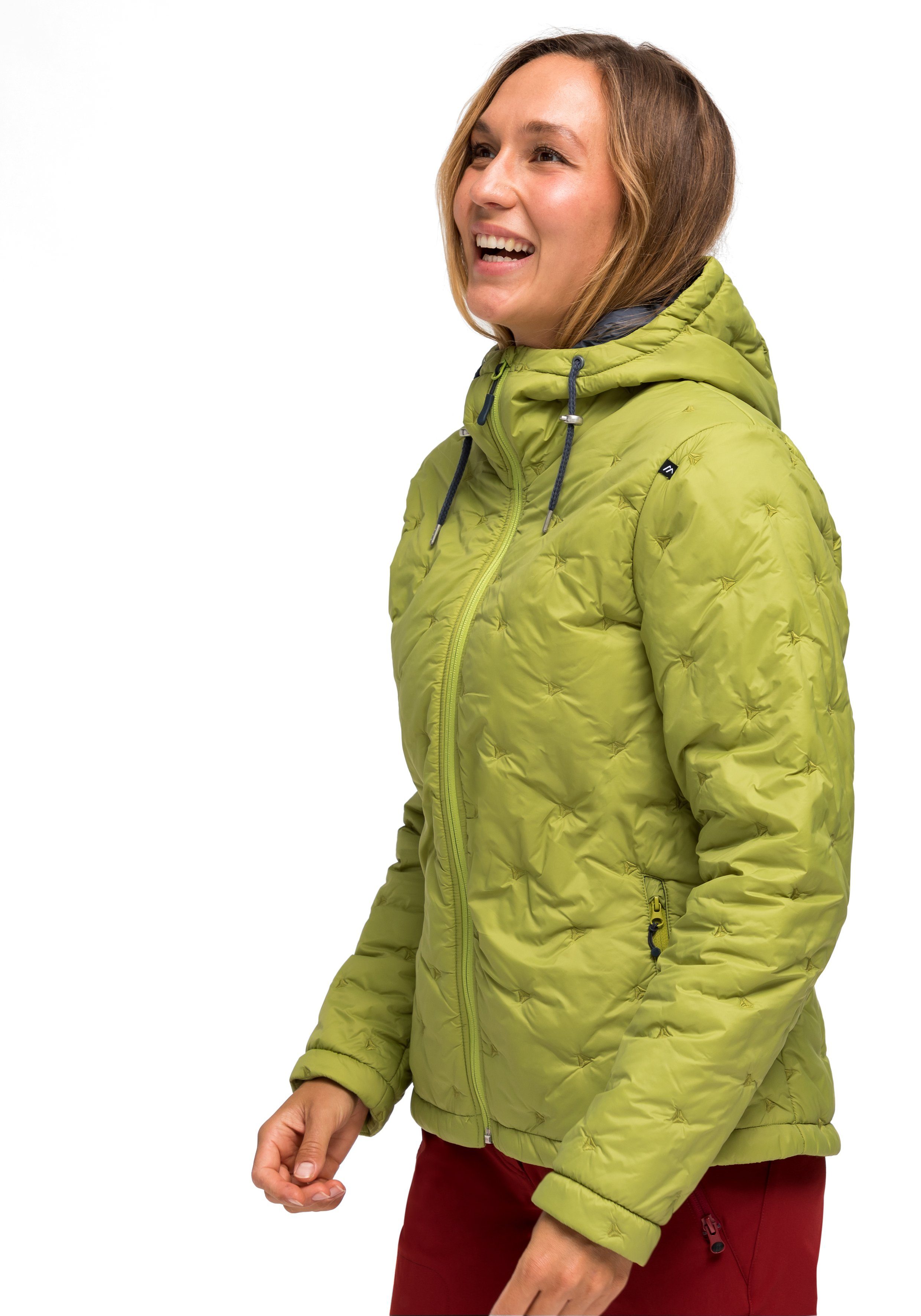 Maier Sports Funktionsjacke Pampero W Sportliche maigrün Jacke partieller PrimaLoft® Steppung mit