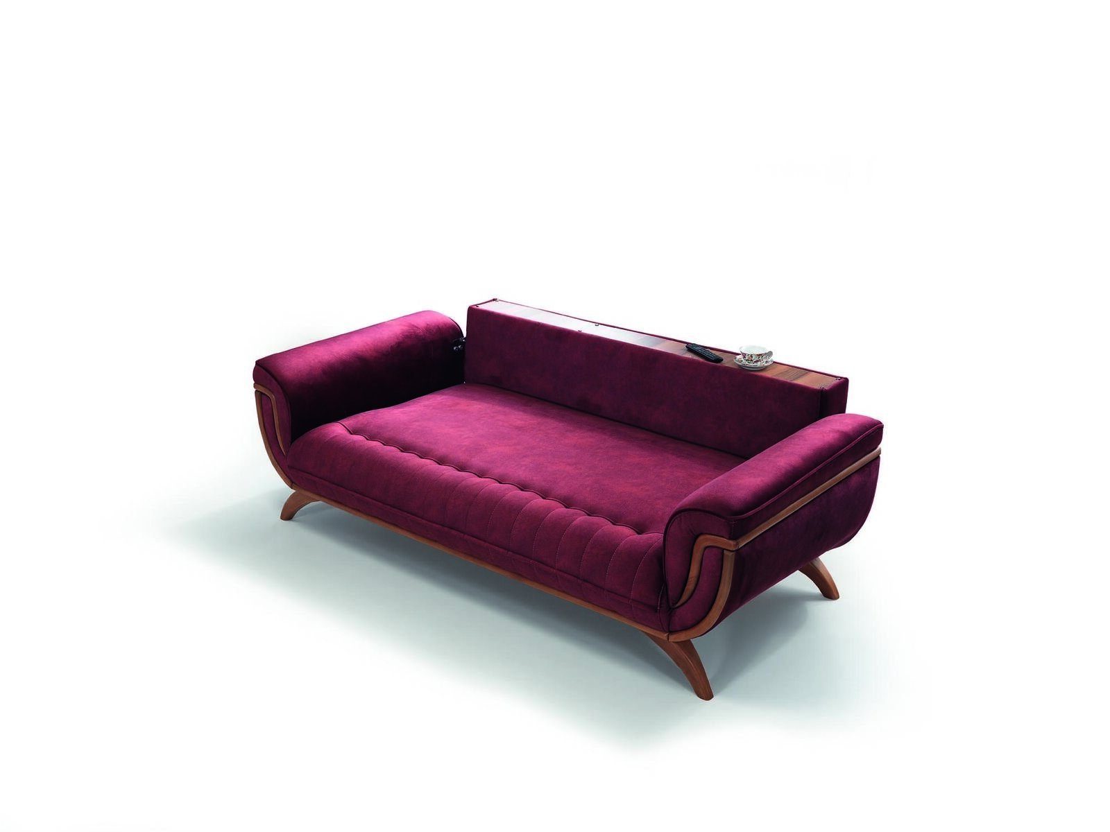 JVmoebel Möbel in mit Verstellbare Sofa Europe 226cm, Tisch 3-Sitzer Schlaf Big Tiefe Made Couch