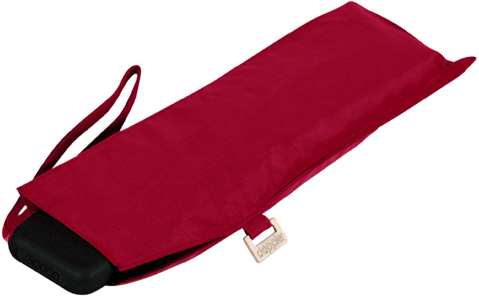 Taschenregenschirm ein leichter und flacher Schirm für jede Tasche