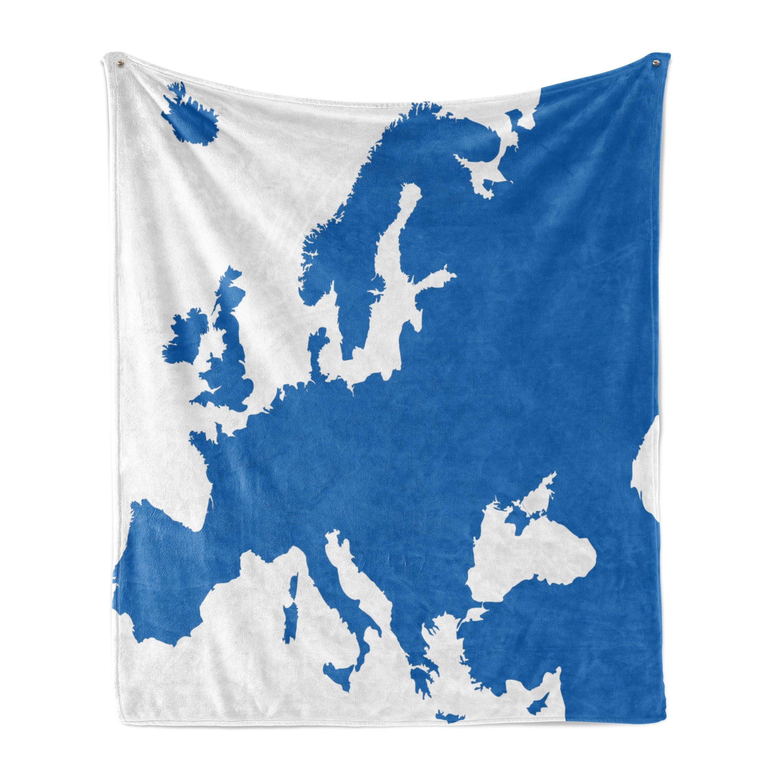 Wohndecke Gemütlicher Plüsch für den Innen- und Außenbereich, Abakuhaus, Europa Karte der europäischen Länder