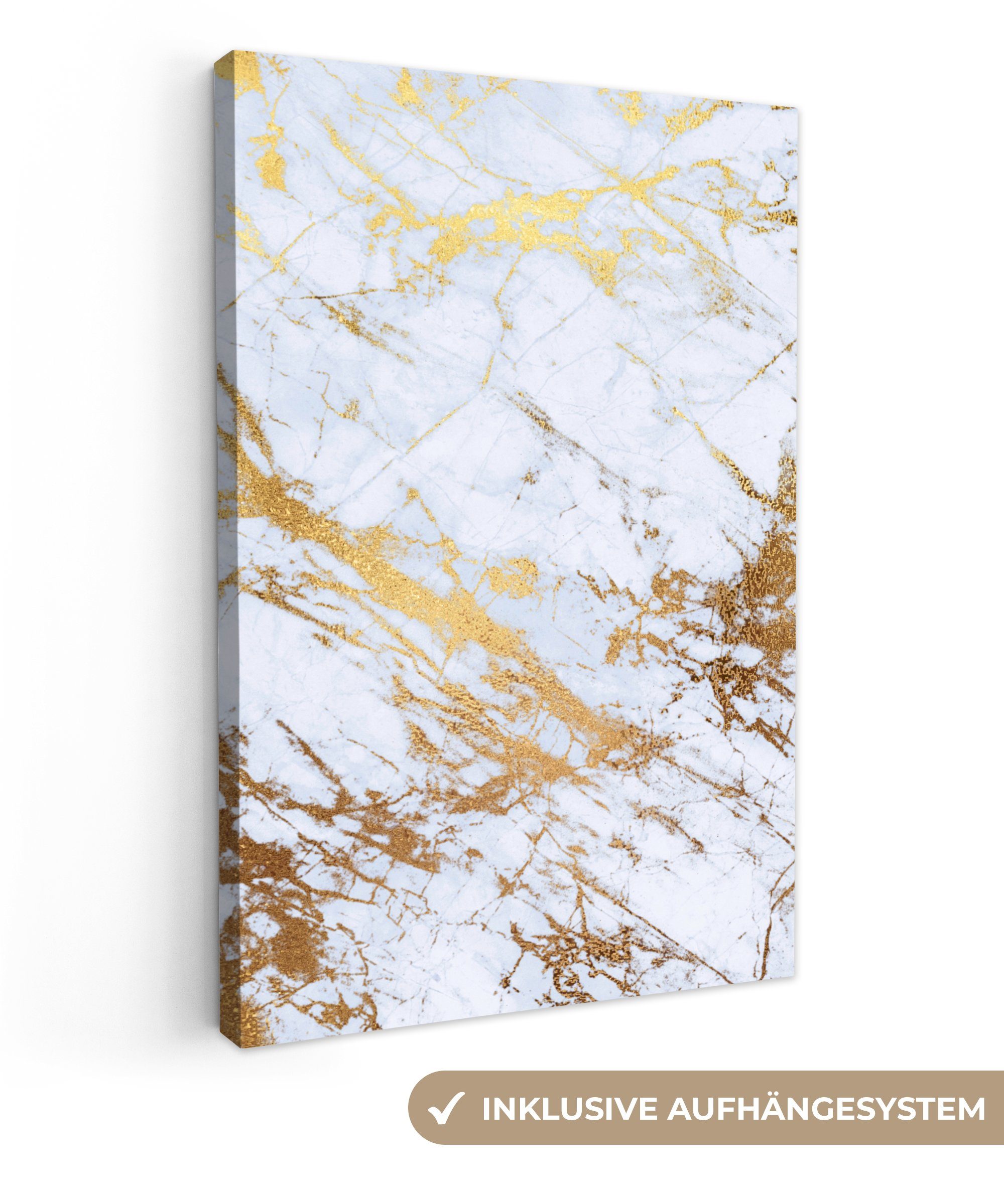 OneMillionCanvasses® Leinwandbild Marmor - Gold - günstig online kaufen