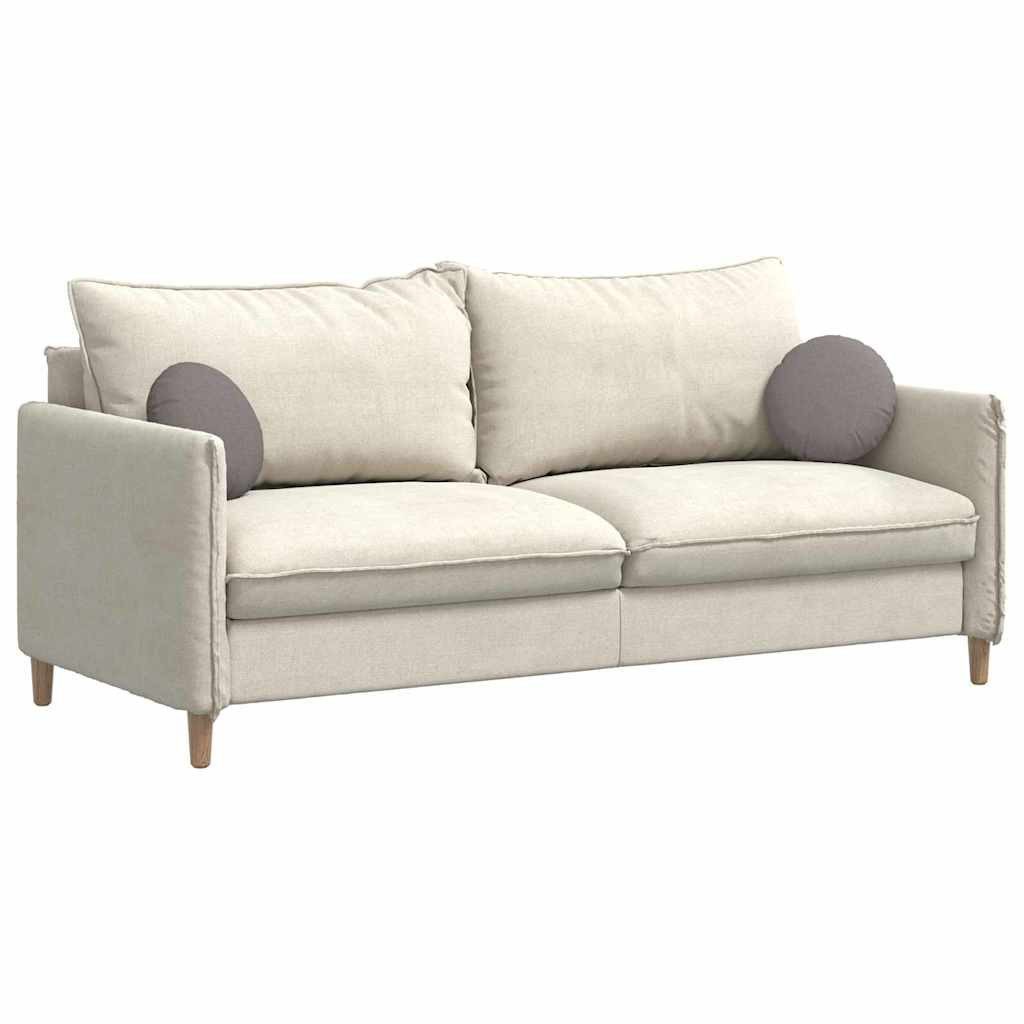 vidaXL Sitzauflage Sitzkissen 2 pcs Taupe Ø30 x 13 cm Stoff, (2 St) günstig online kaufen