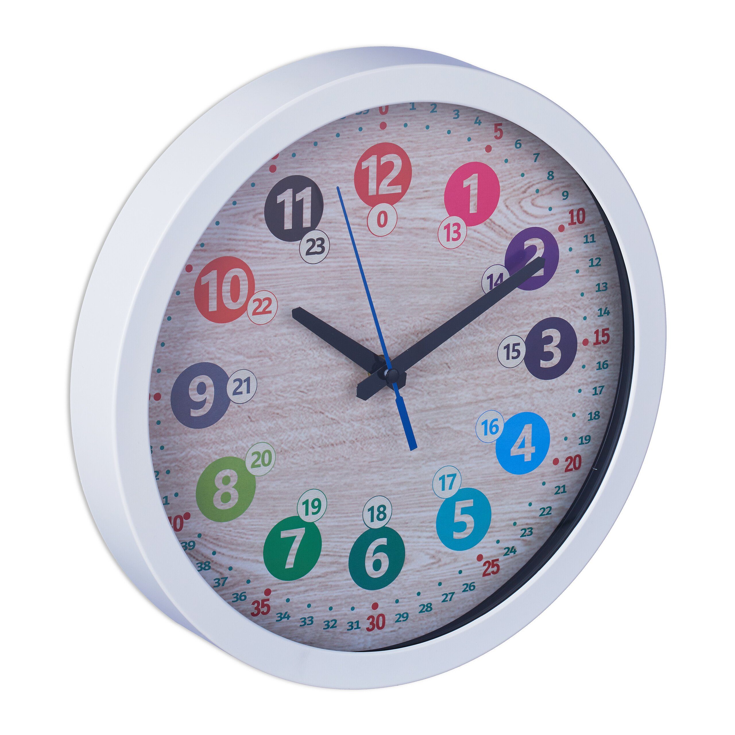 relaxdays Wanduhr Weiße Wanduhr für Kinder günstig online kaufen
