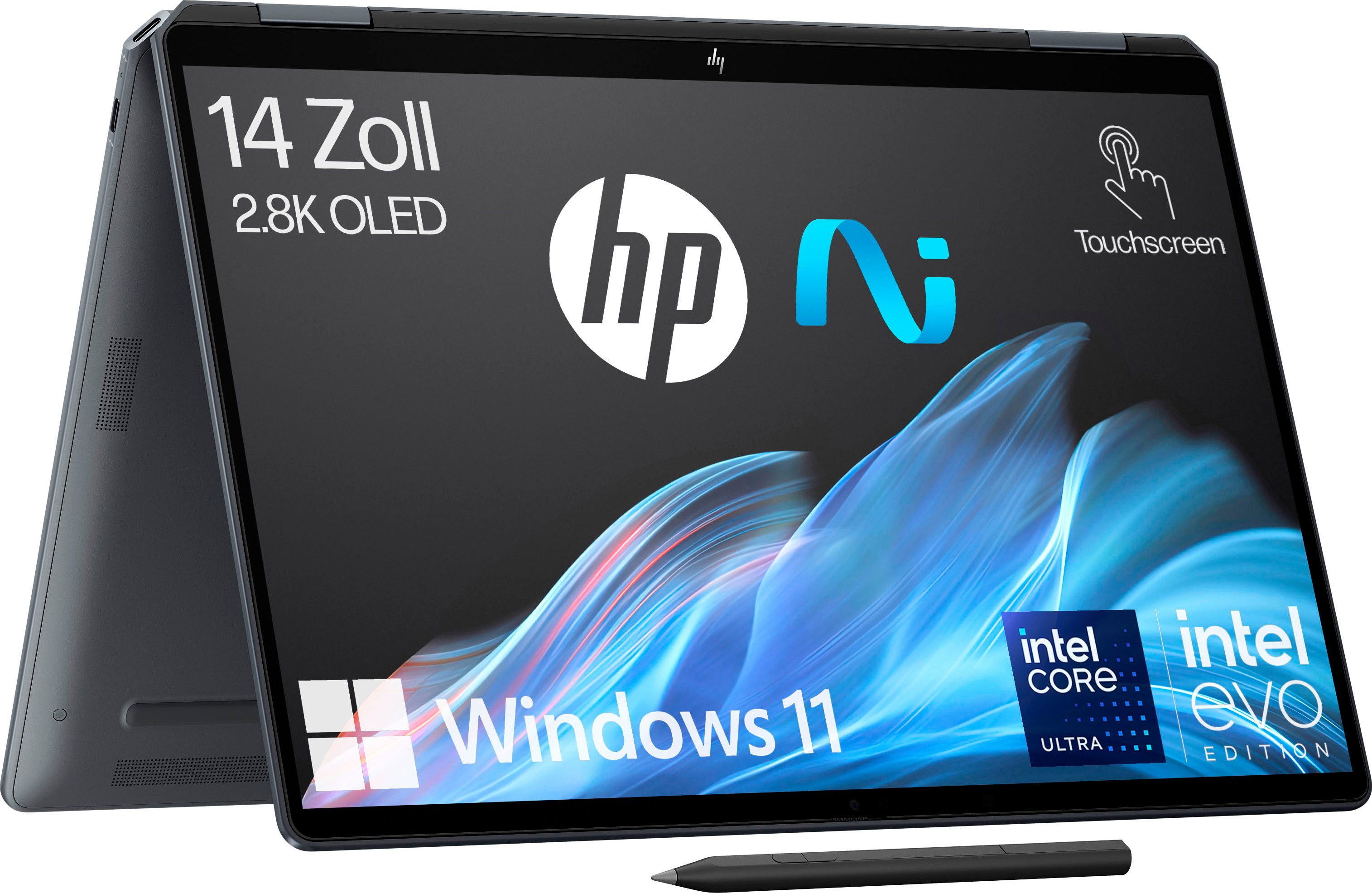 HP OmniBook Ultra Flip 14-fh0091ng Convertible Notebook (35,6 cm/14 Zoll, Intel Core Ultra 9 288V, ARC, 1000 GB SSD)