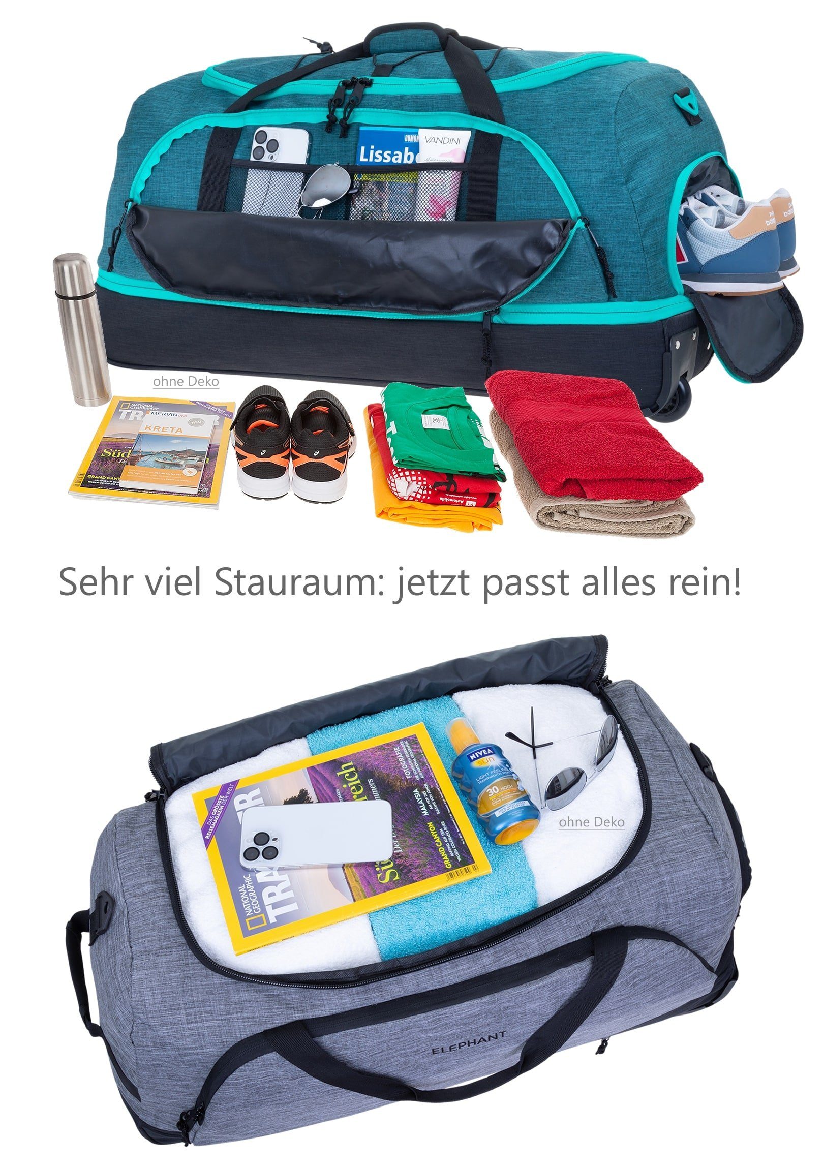 ELEPHANT Weichgepäck-Trolley Cruiser Trolley 100-135 L Reisetasche Travel, Tasche Softcase Gepäck Reise Urlaub Trolly – Bild 4 von 5