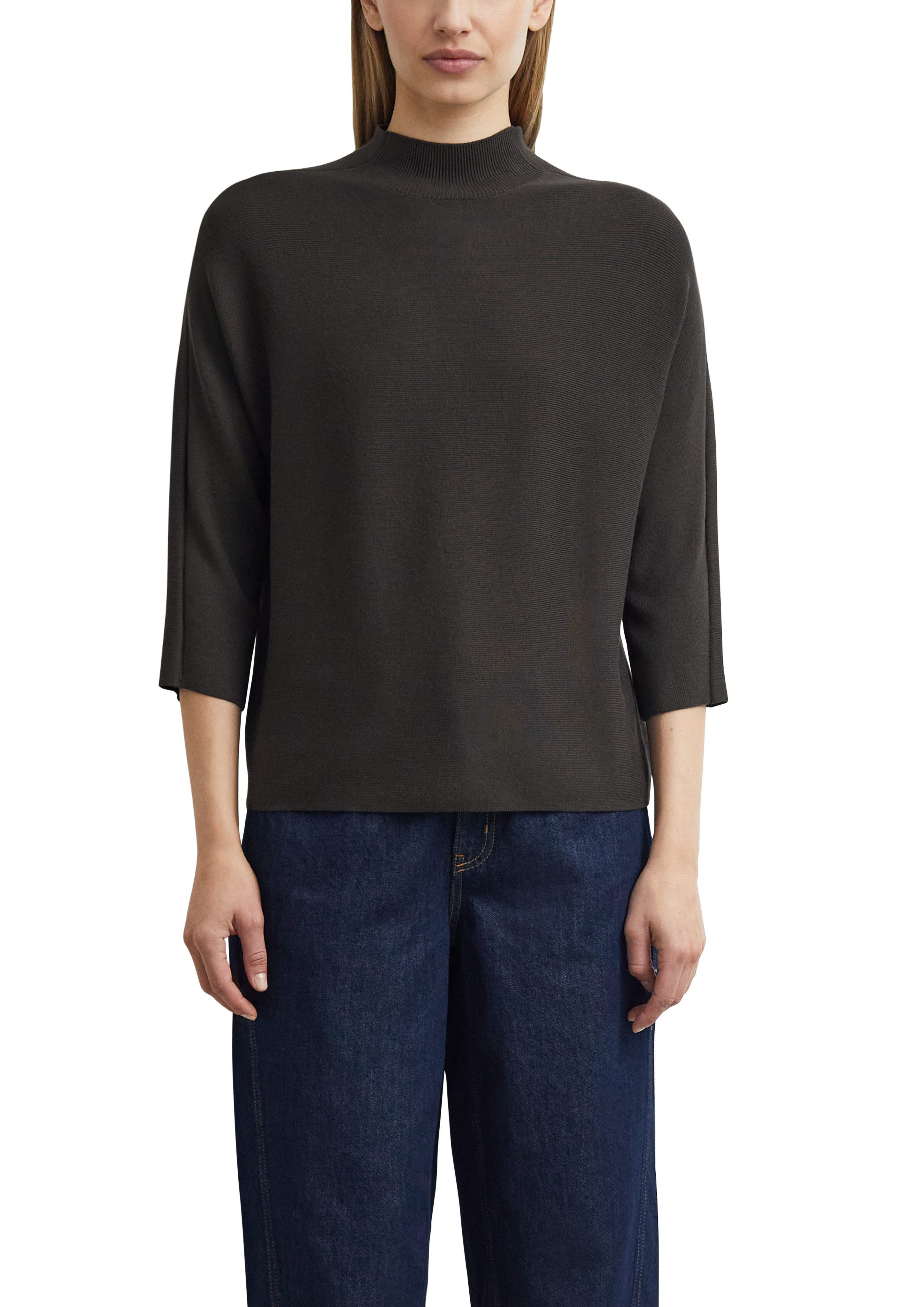 comma Stehkragenpullover 3/4 Ärmel, Viskosemix