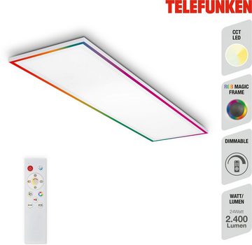 Telefunken LED Panel 321706TF MAGIC FRAMELIGHT, CCT - über Fernbedienung, RGB, LED fest integriert, Farbwechsler, Kaltweiß, Neutralweiß, Tageslichtweiß, Warmweiß, CCT, RGB Magic, Fernbedienung, weiß, 102, 5 x 27, 5 x 6, 5 cm