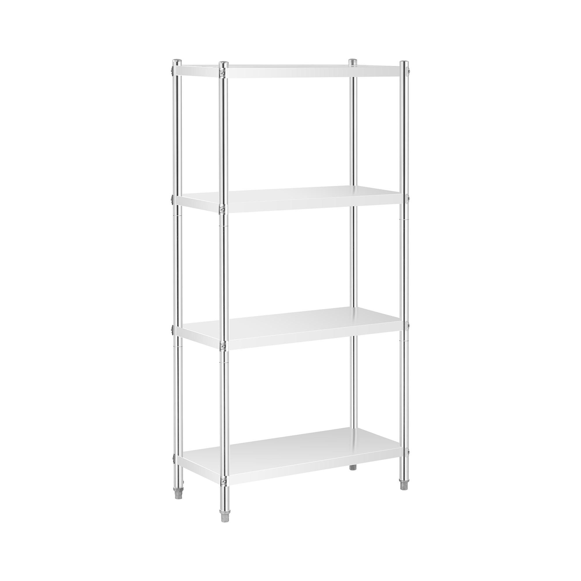 Royal Catering Standregal Edelstahlregal 90x40x180 cm Küchenregal Gastroregal Schwerlastregal, verschiedene Größen