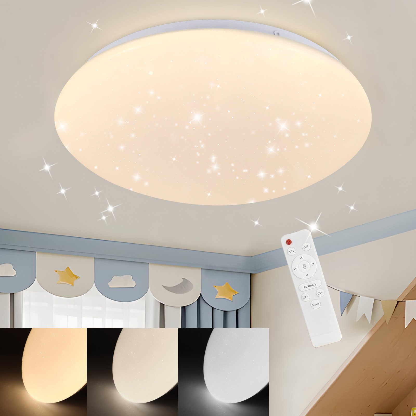 Nettlife LED Deckenleuchte Sternenhimmel Dimmbar mit günstig online kaufen
