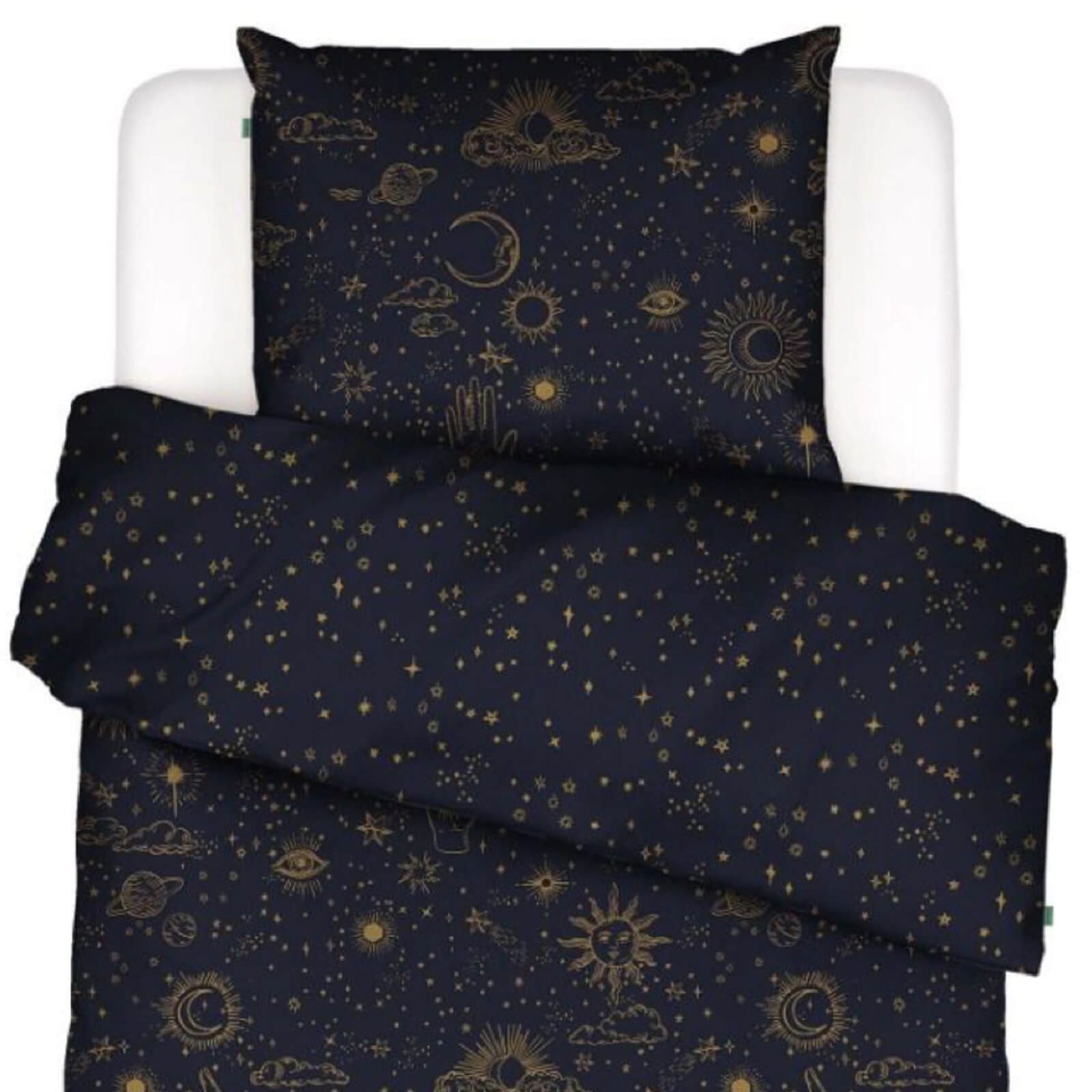 Essenza Bettwäsche That's the Spirit nightblue, Baumwolle, 2 teilig, Sonne, Mond, Sterne