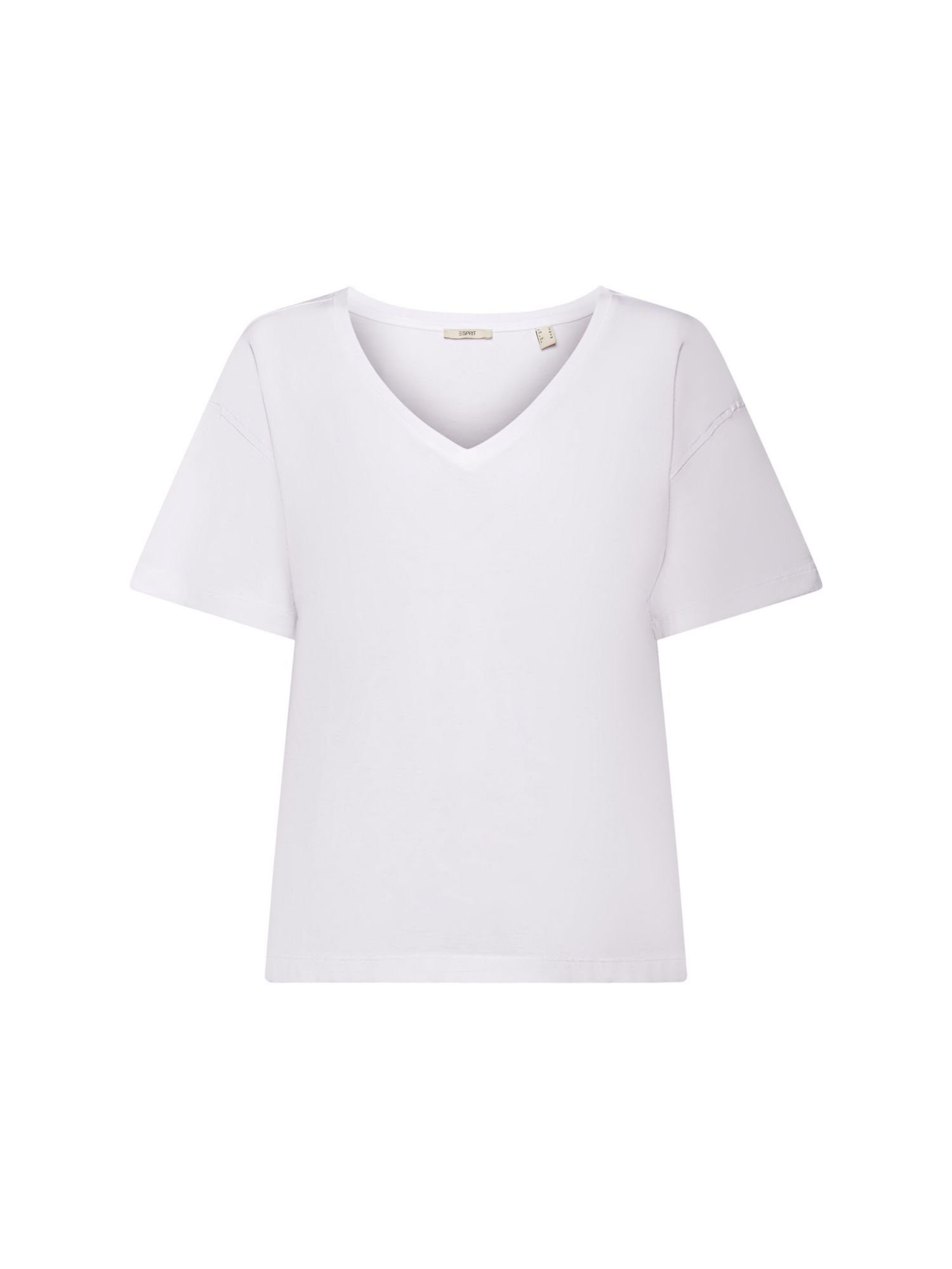 Esprit T-Shirt Oversize T-Shirt, TENCEL™ (1-tlg) WHITE