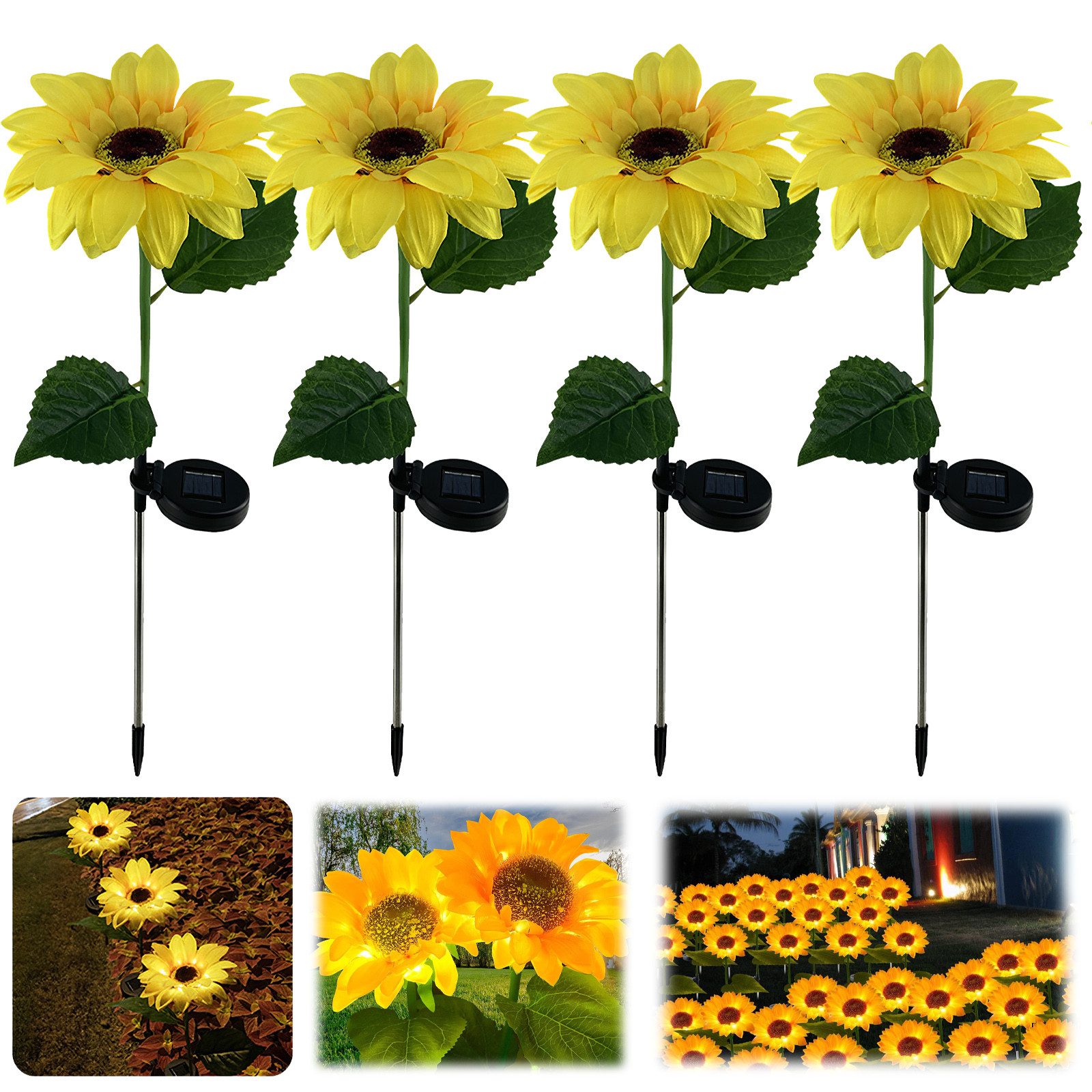 BlingBin LED Solarleuchte Solar Sonnenblume Lichter, günstig online kaufen