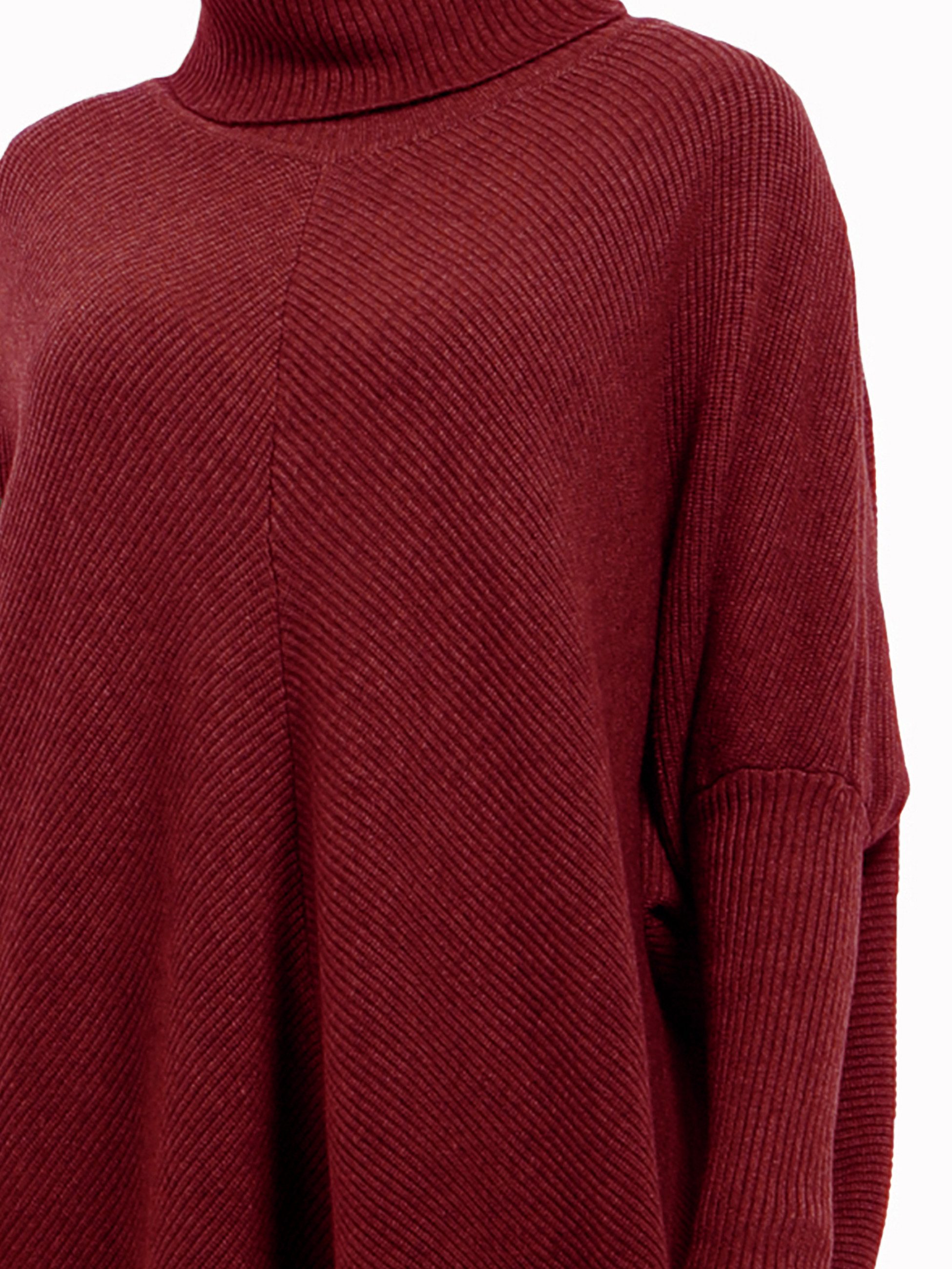 YC Fashion & Style Longpullover Strickpullover asymmetrisch Plus Size mit R günstig online kaufen