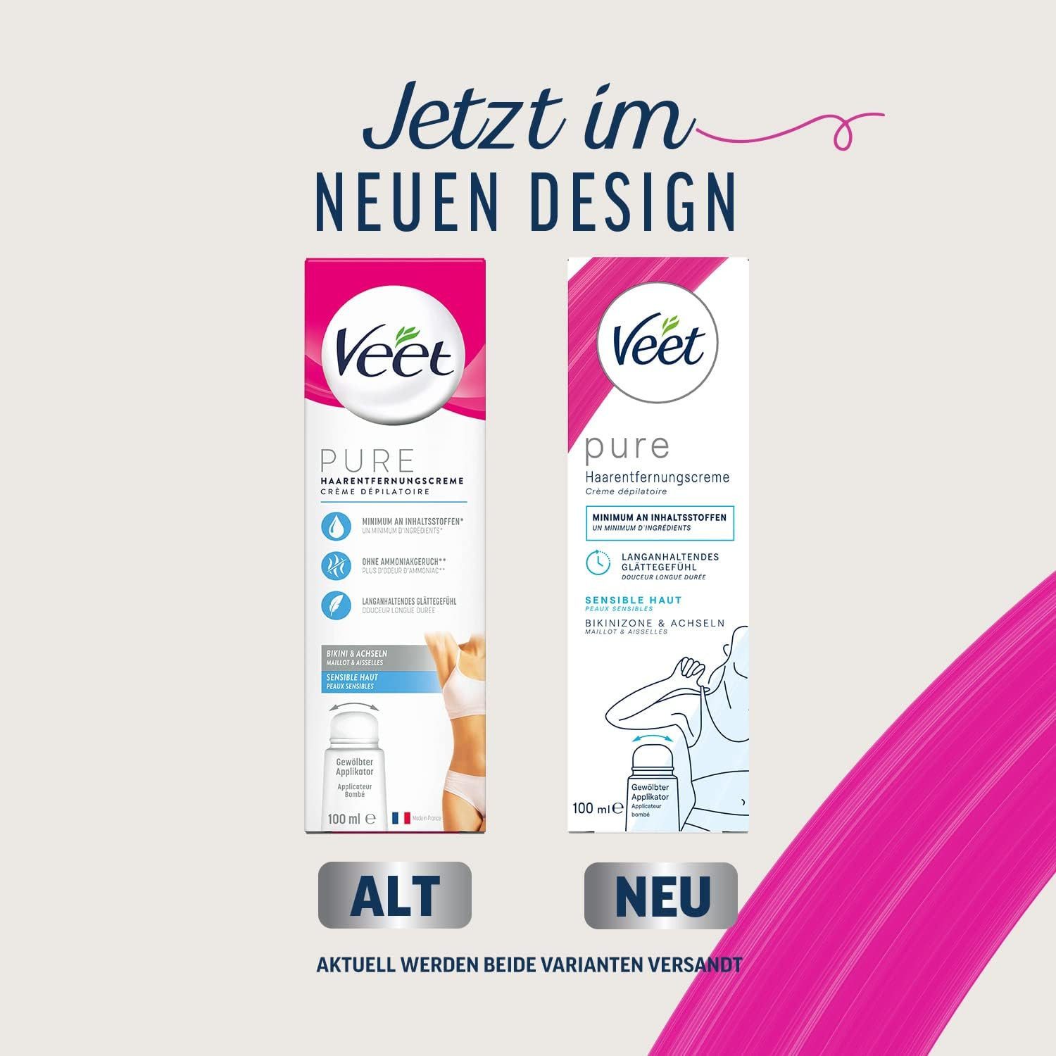 Veet Enthaarungscreme für Bikinizone & Achseln 100 ml, 1 St., Haarentfernun günstig online kaufen