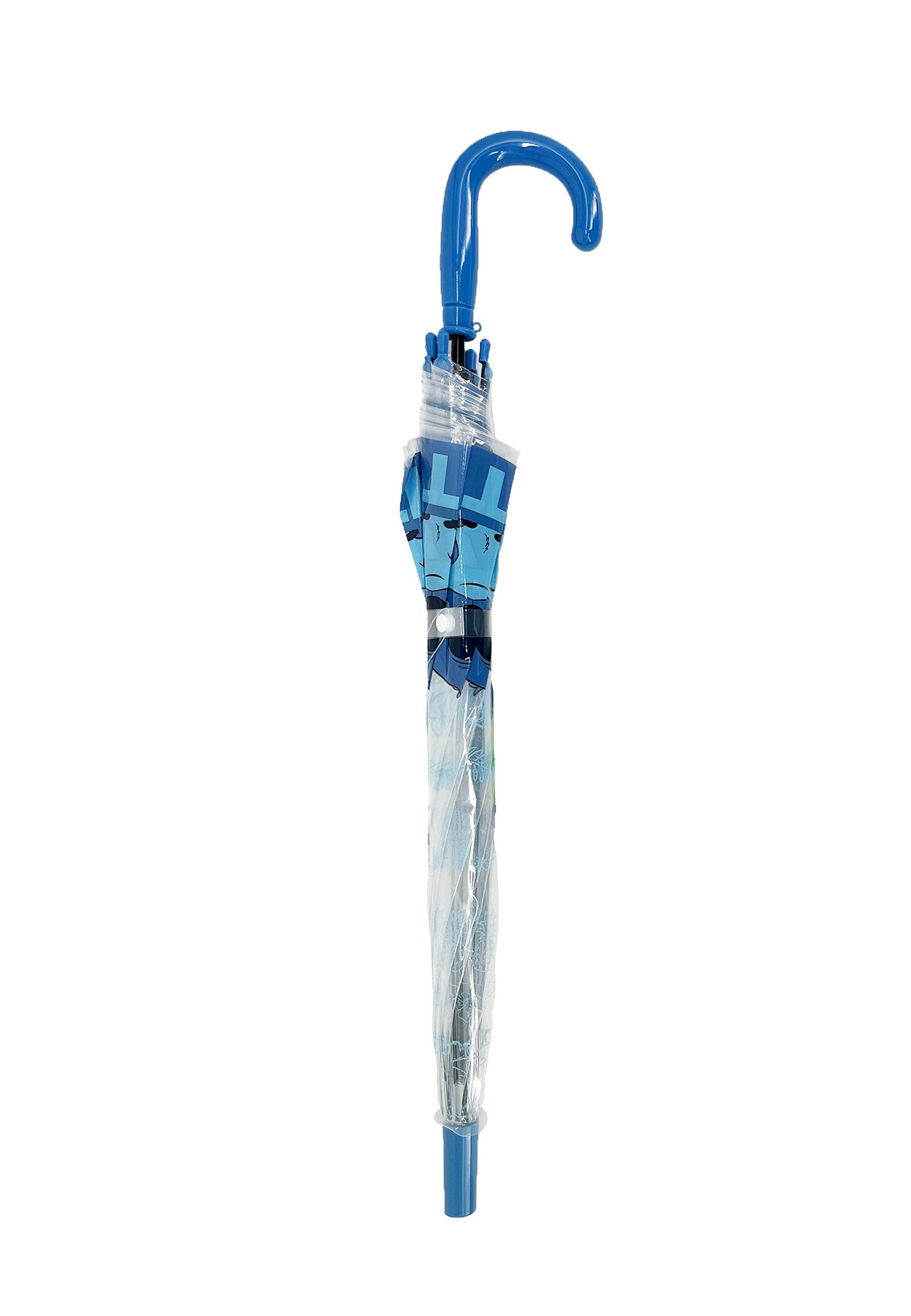 Stitch Stockregenschirm Kinder Automatik-Regenschirm transparent mit Metallgestell ab 3 Jahren, windfest