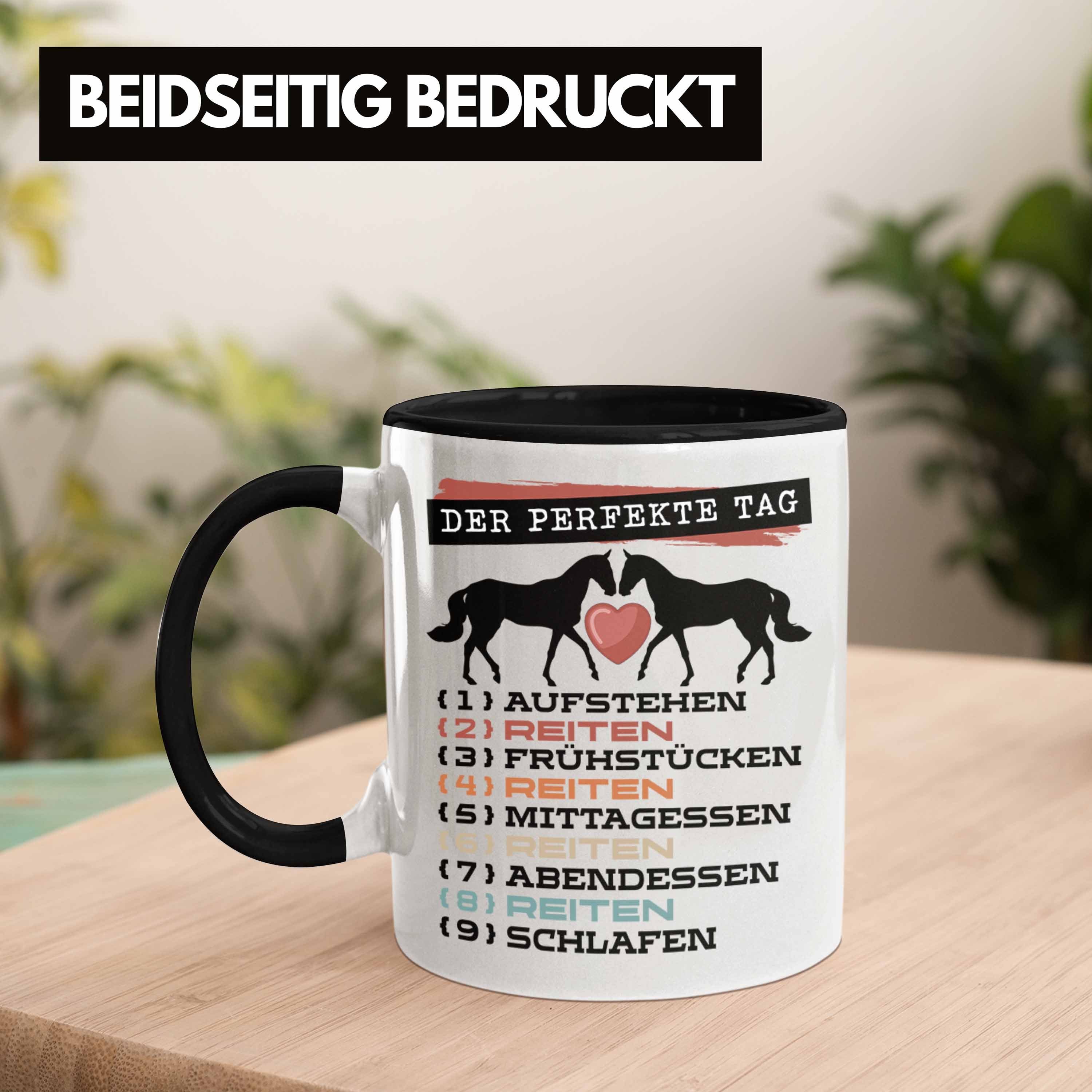 Tag Trendation Schwarz Becher - Tasse Tasse Reiten Trendation Pferde Perfekte Gesc Der Geschenk