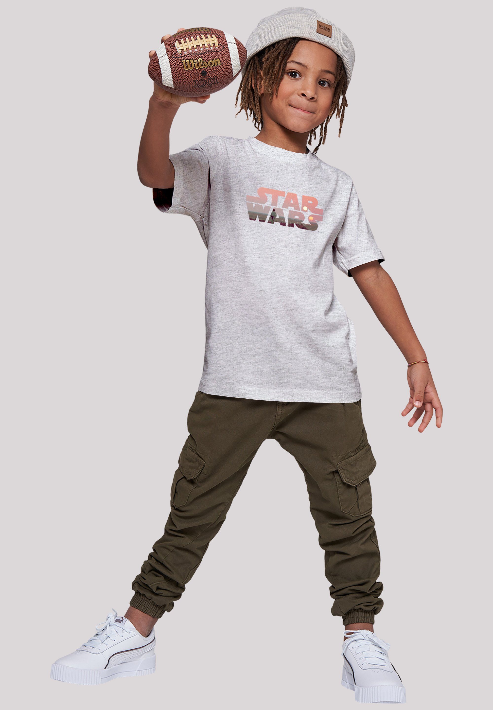 Tee (1-tlg) Kids F4NT4STIC heathergrey with Basic Kinder Star Kurzarmshirt Logo Wars Tatooine