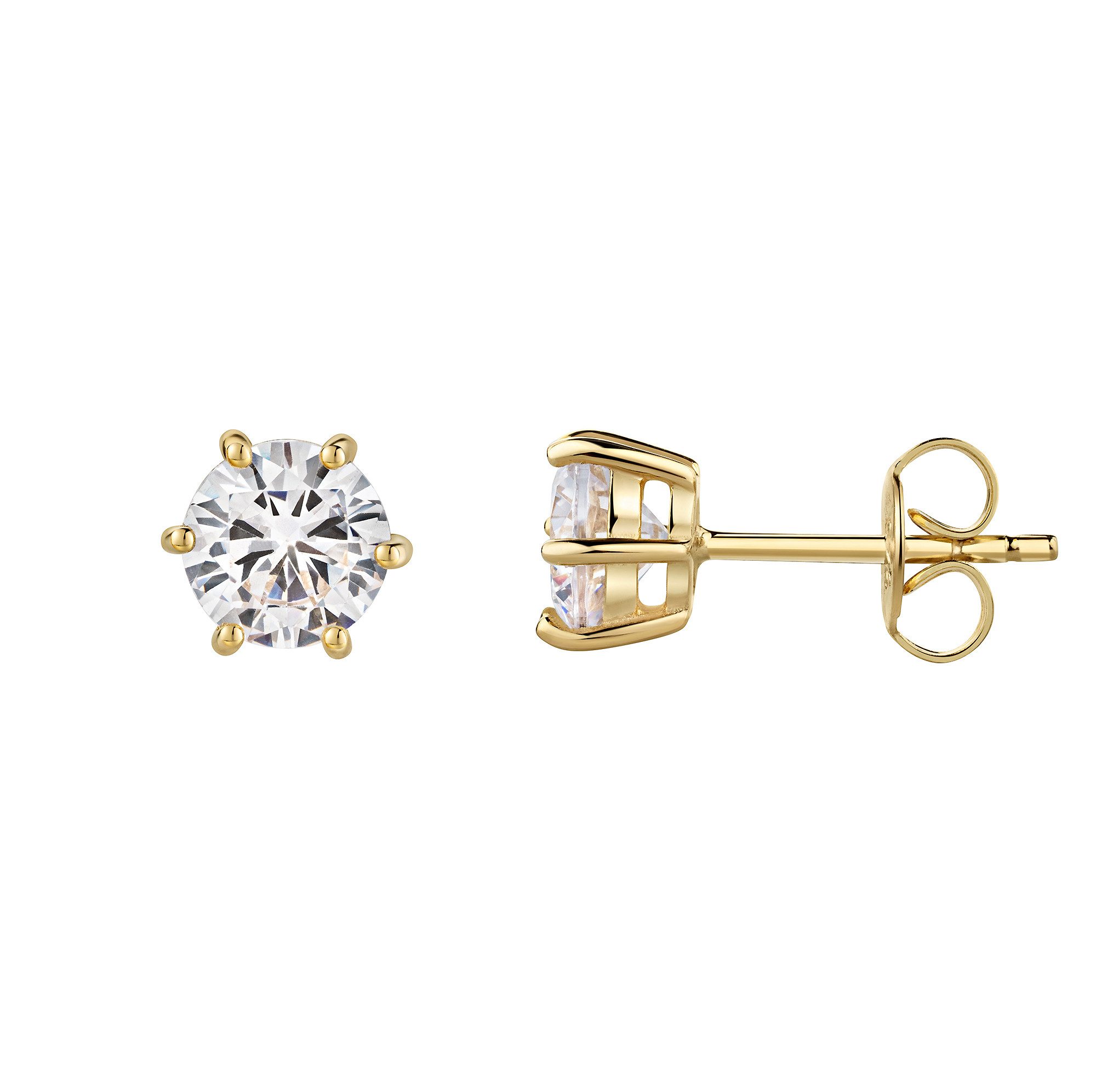 Firetti Paar Ohrstecker Schmuck Geschenk Silber 925 Ohrschmuck Ohrringe Solitär, mit Zirkonia (synth)