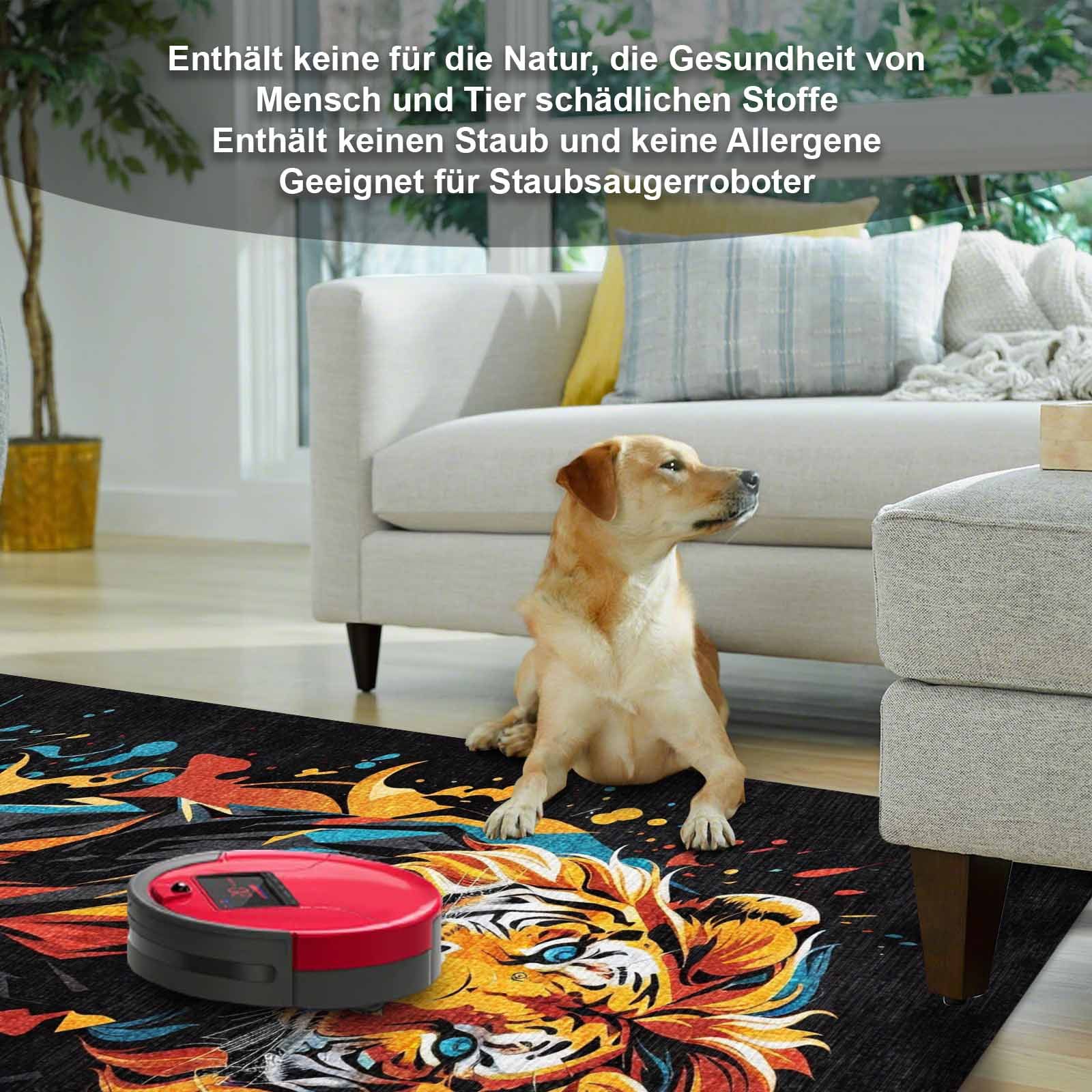 Bamyum Teppich Lions Teppich mit Chenille Druck, Gaming Videospiel Waschbarer Teppich, Einzelstück – Bild 4 von 5
