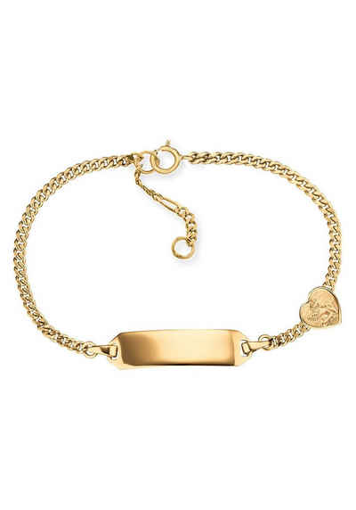 Gliederarmband »Armband für Babys 333 Gold/8 Kt mit Babyfüße-Plakette 14 cm« OTTO Accessoires Schmuck Armbänder 
