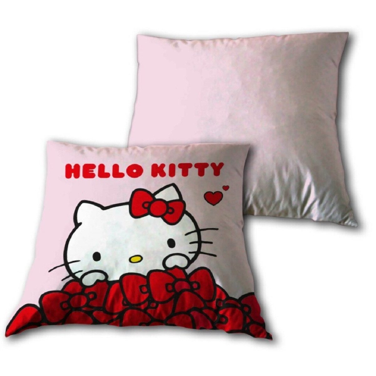 Hello Kitty Dekokissen Kissen 1 Stück Velboa 35 × 35 cm weich und dekorativ