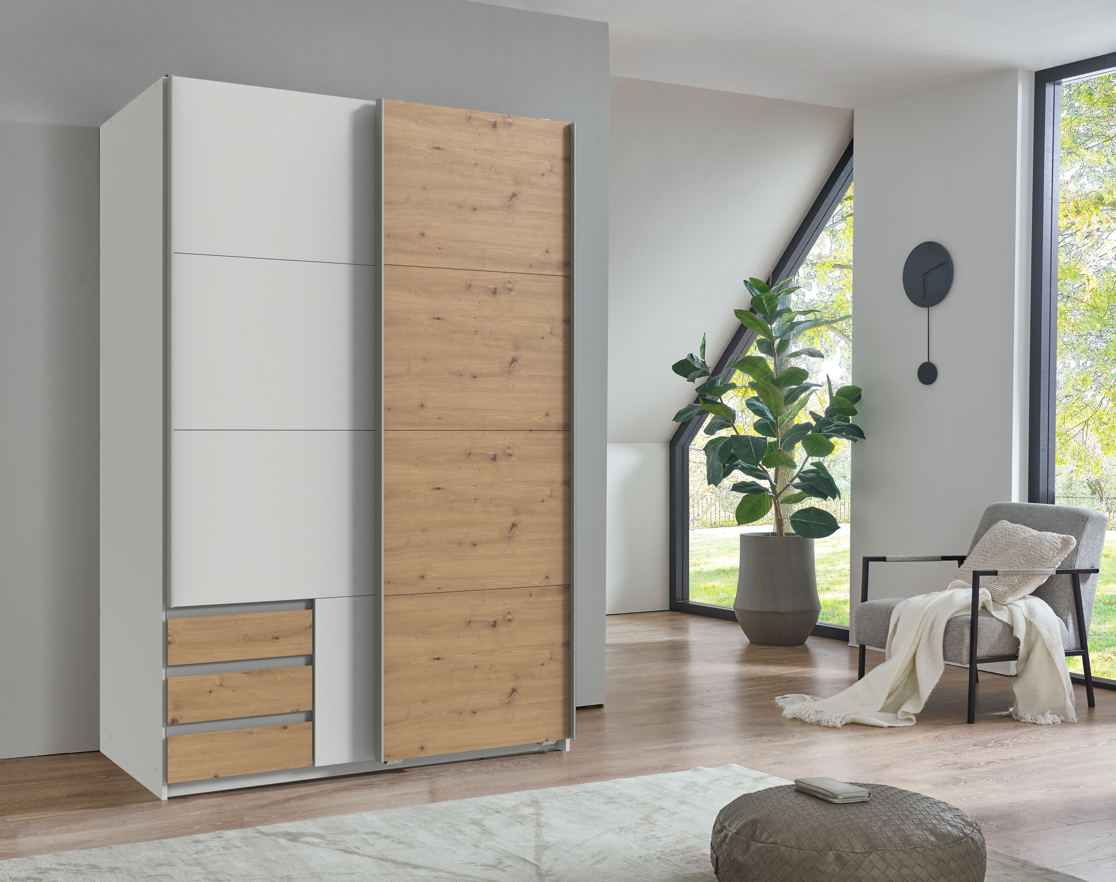 Wimex Schwebetürenschrank Emden Mit Außenschubkästen