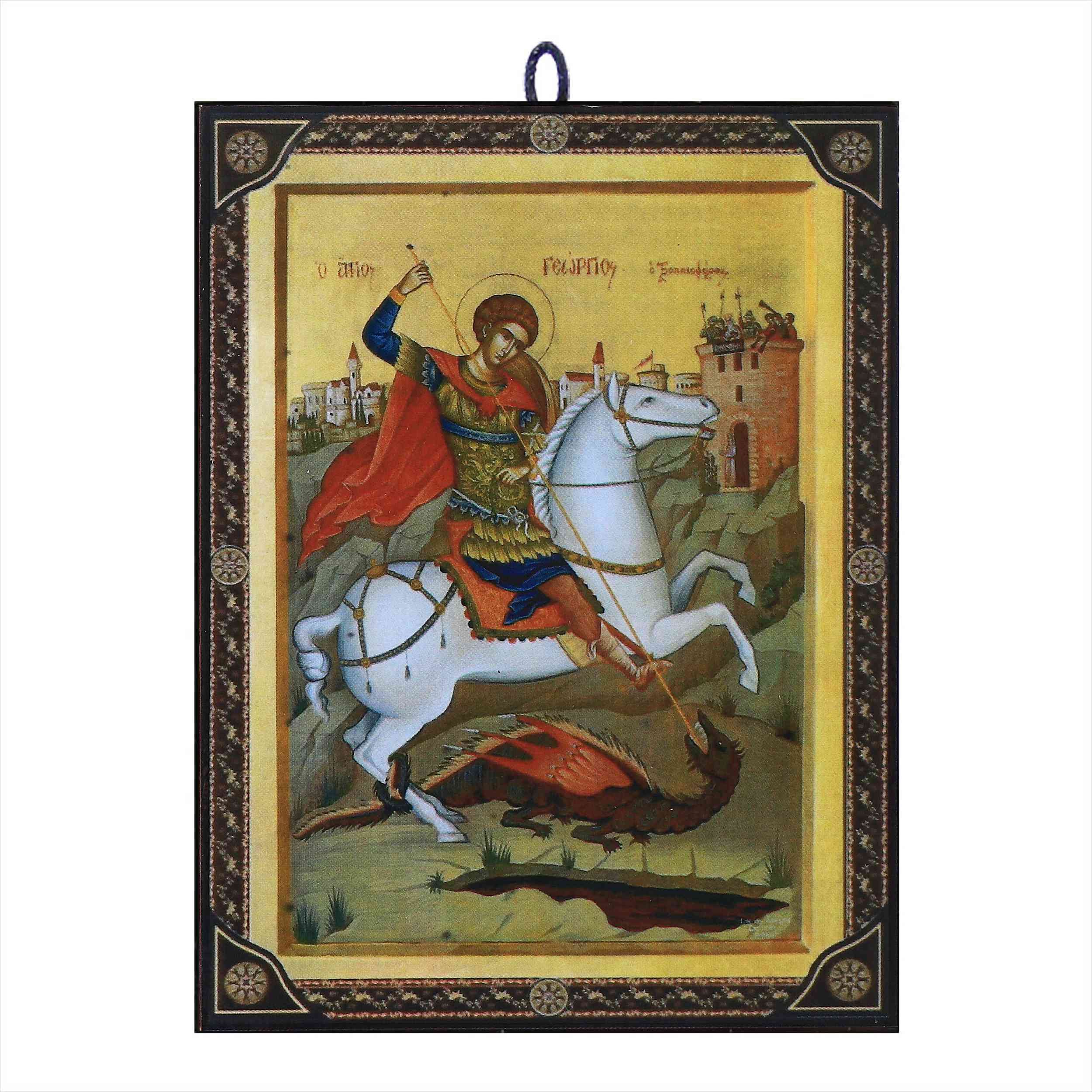 NKlaus Bild Ikone Heiliger Georg orthodox Zertifizierte Reproduktion aus Gr günstig online kaufen