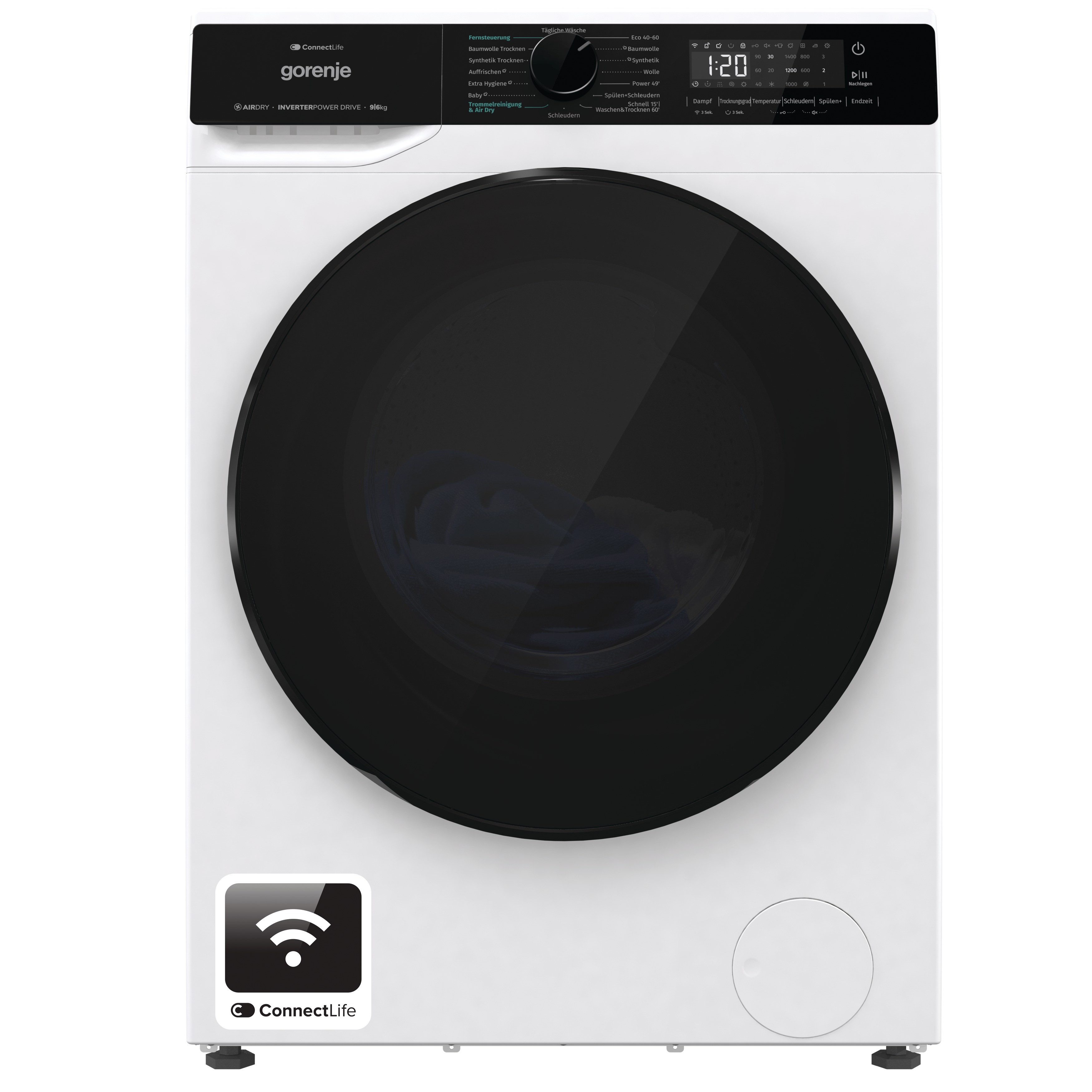 GORENJE Waschtrockner WD2PA964ADW/DE, 9 kg, 6 kg, 1400 U/min, 9kg Waschen - 6kg Trocknen