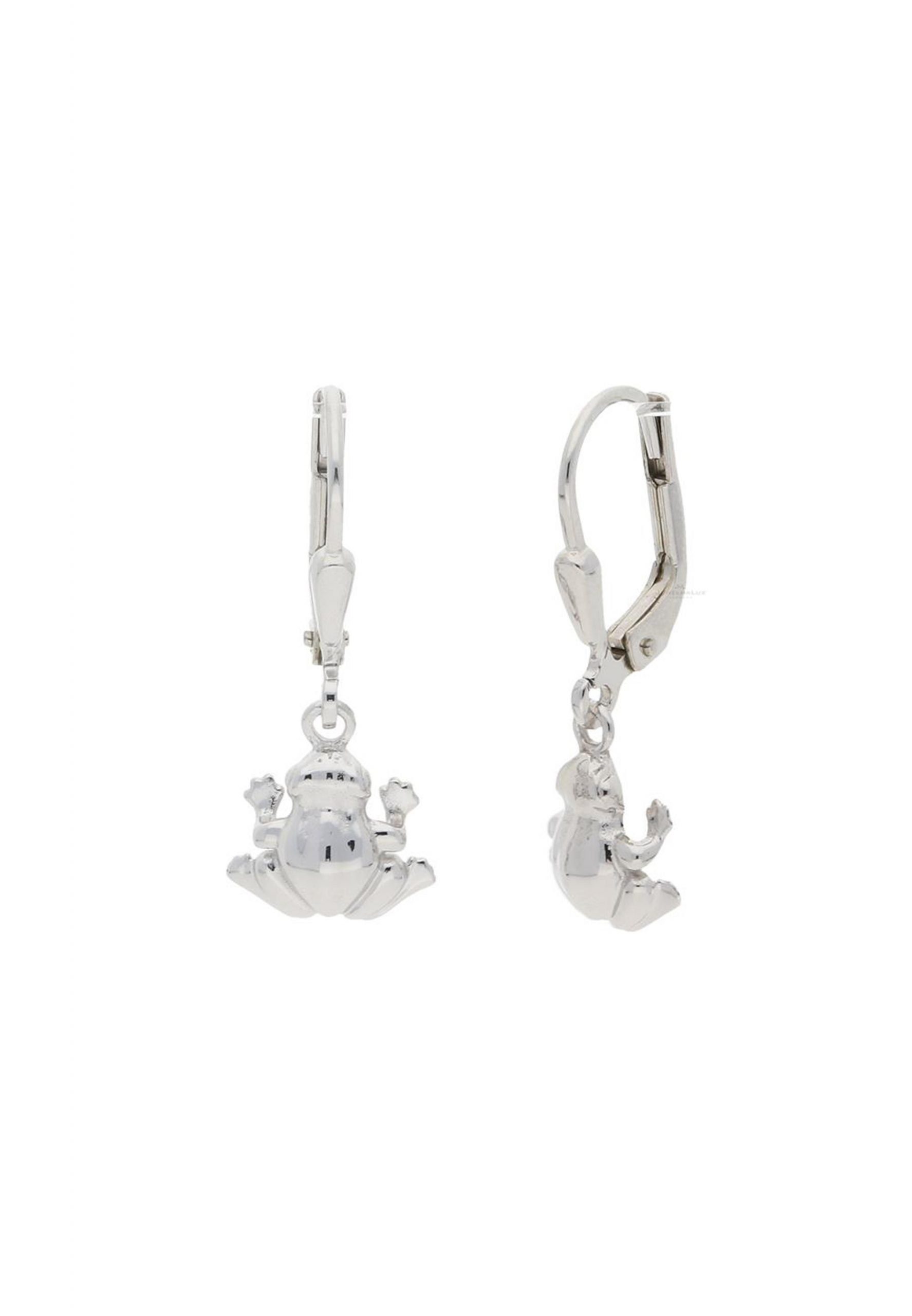 JuwelmaLux Paar Ohrhänger Ohrhänger Silber Frosch Kinderohrringe (2-tlg), Mädchen Ohrhänger Silber 925/000, inkl. Schmuckschachtel