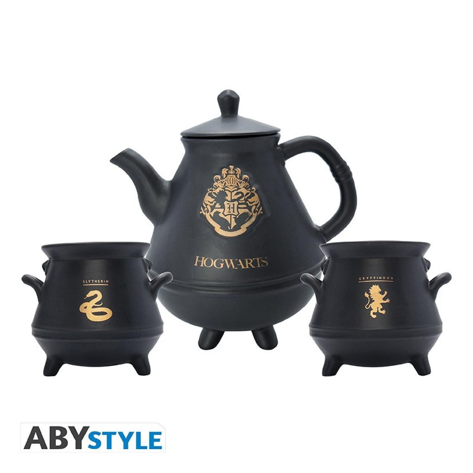 ABYstyle Teekanne HARRY POTTER - Teapot - with Hogwarts cauldrons set