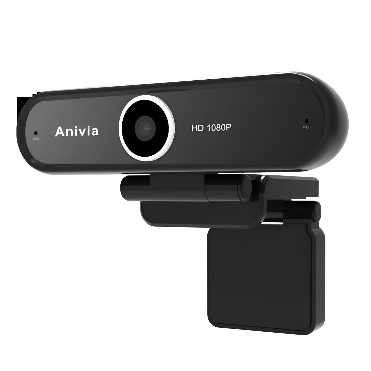 Anivia Full HD-Webcam (Full-HD, Auto Low-Light-Korrektur, Plug-and-Play, Breite Kompatibilität, Rauschunterdrückendes Mikrofon und 30 FPS für Flüssige Videoaufnahmen)