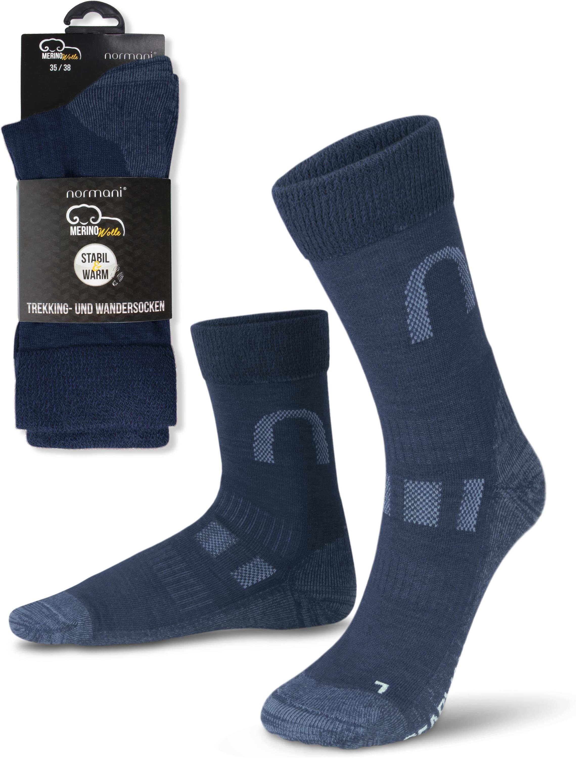normani Wandersocken 2 Paar Merinowollsocken Wander- und Trekkingsocken (Set, 2 Paar) hochwertige Merinowolle