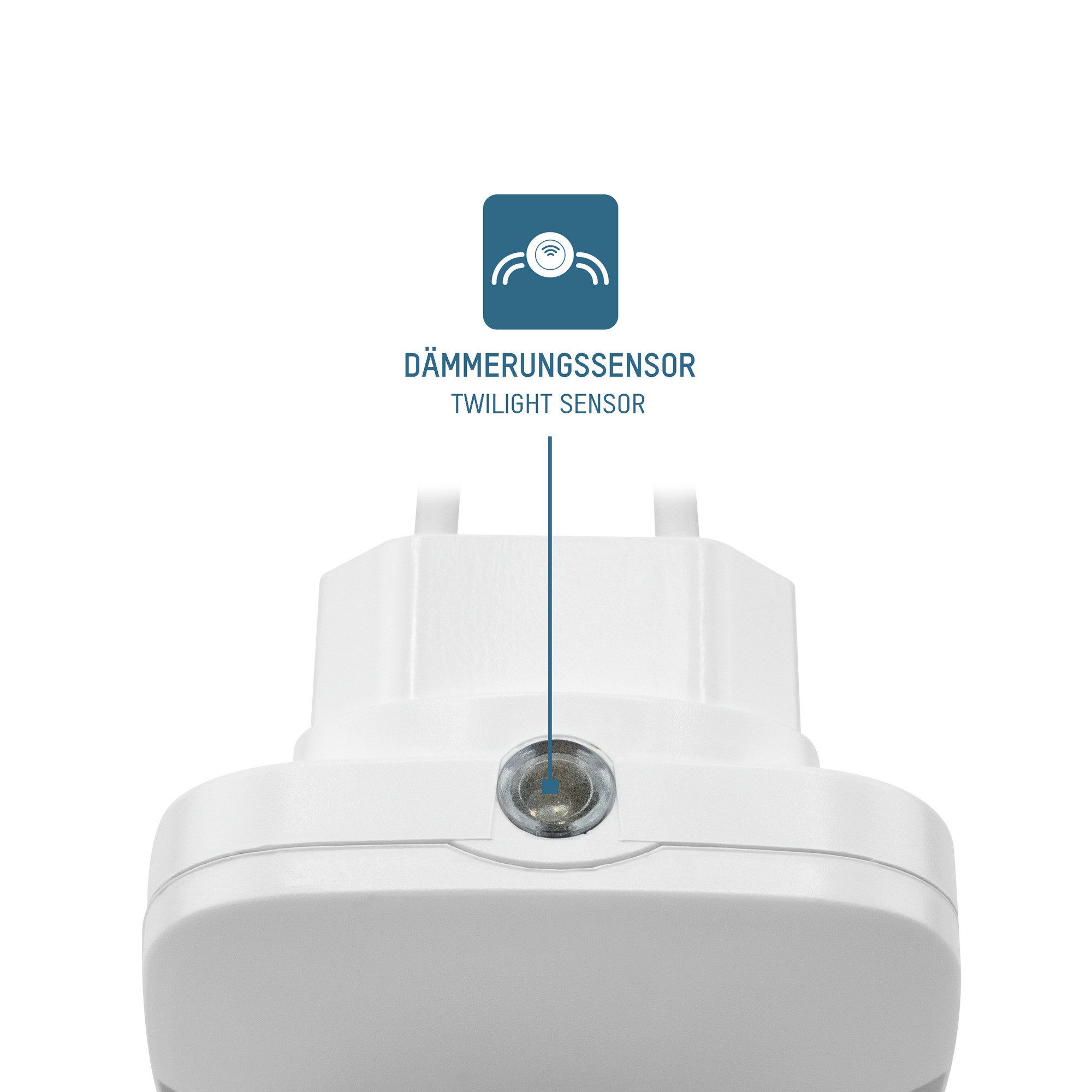 ANSMANN AG LED Nachtlicht LED Nachtlicht mit Dämmerungssensor - LED Leuchte stromsparend, SMD LED