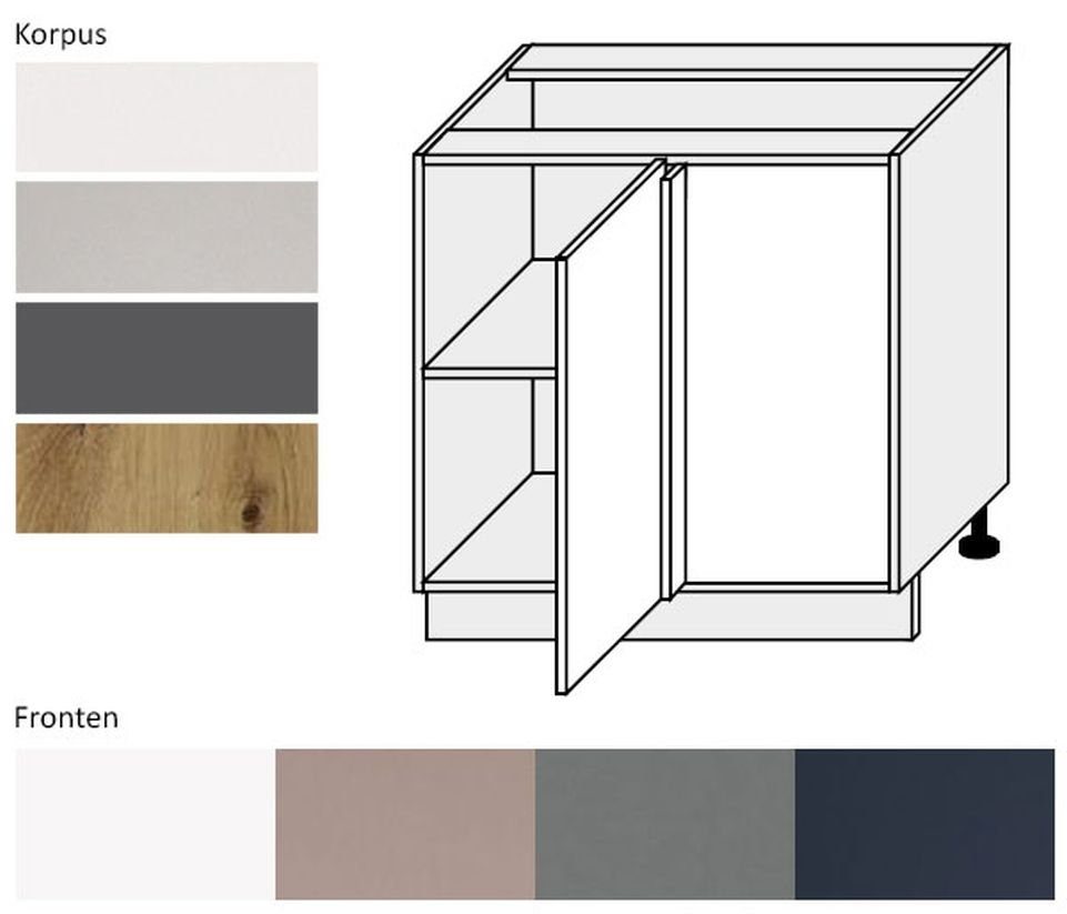 Eckunterschrank Bonn B/T/H: 90 cm / günstig online kaufen