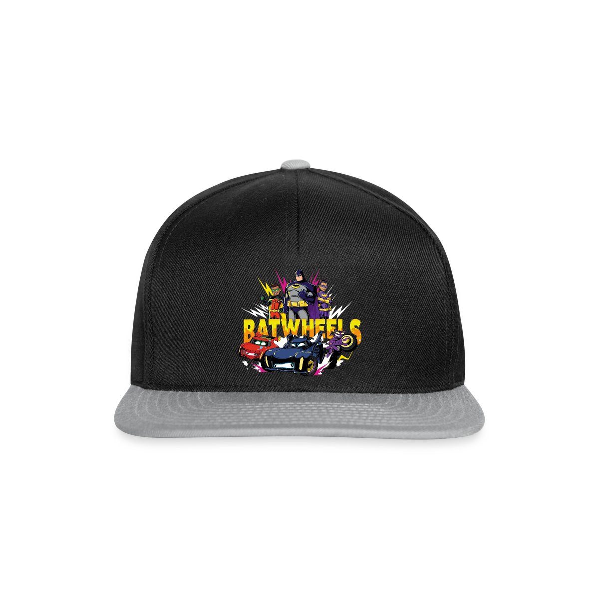 Spreadshirt Snapback Cap Batwheels Logo Mit Superhelden Und Ihren Autos Snapback Cap (1-St)