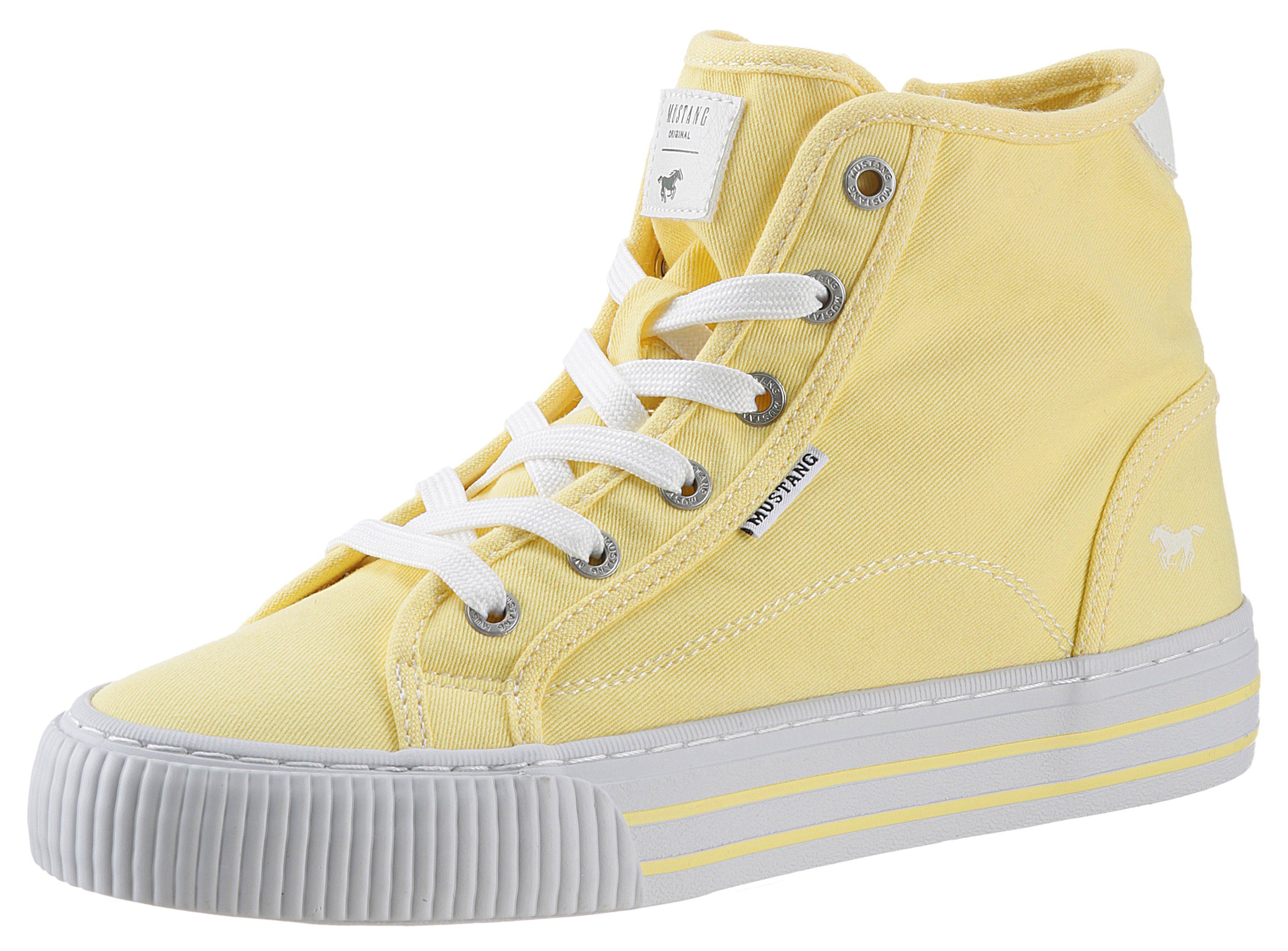 Mustang Shoes High-Top-Sneaker, Freizeitschuh, Schnürboots, Plateau, günstig online kaufen