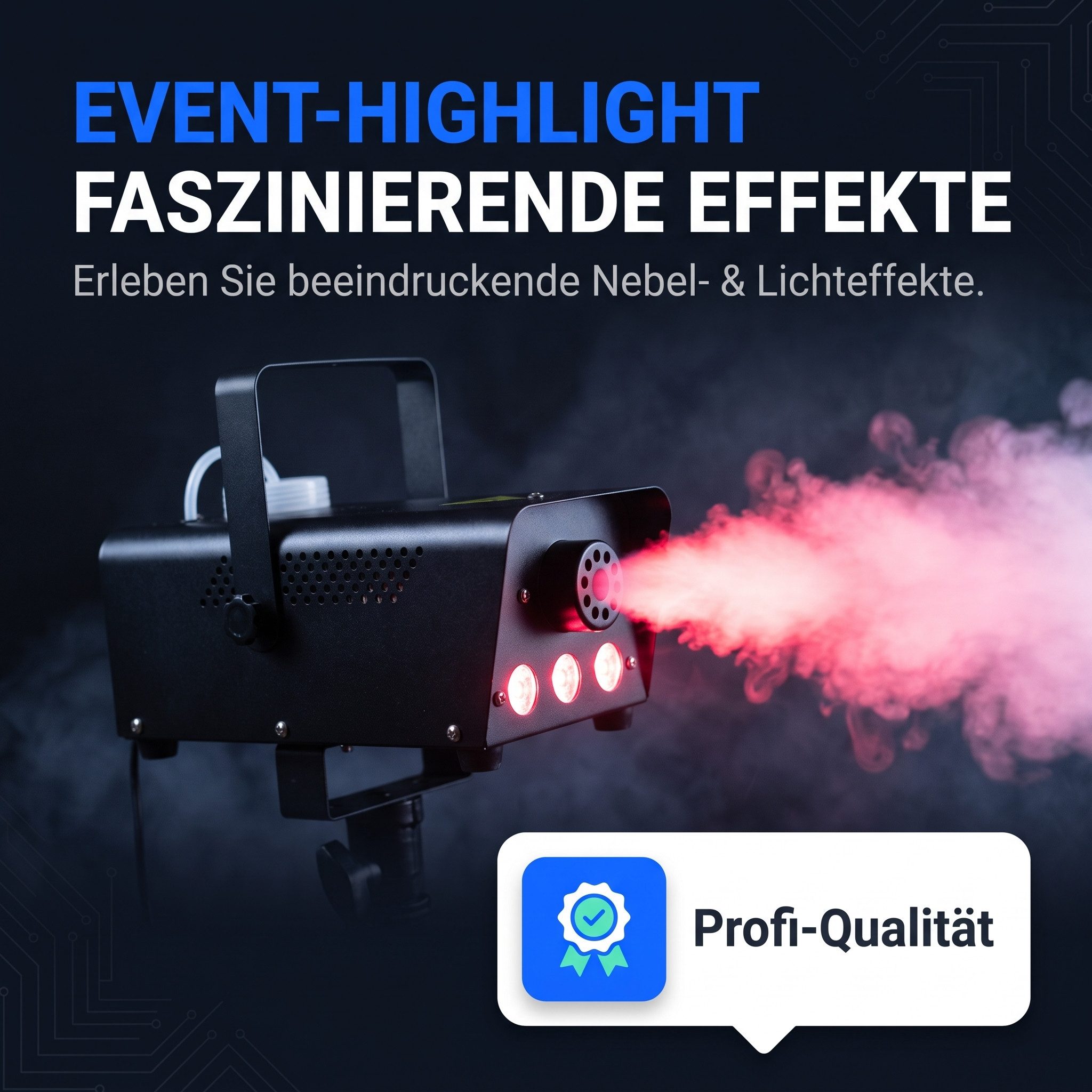 Northpoint LED Discolicht Nebelmaschine mit Fernbedienung & Farbwechsel - inkl. Flüssigkeit