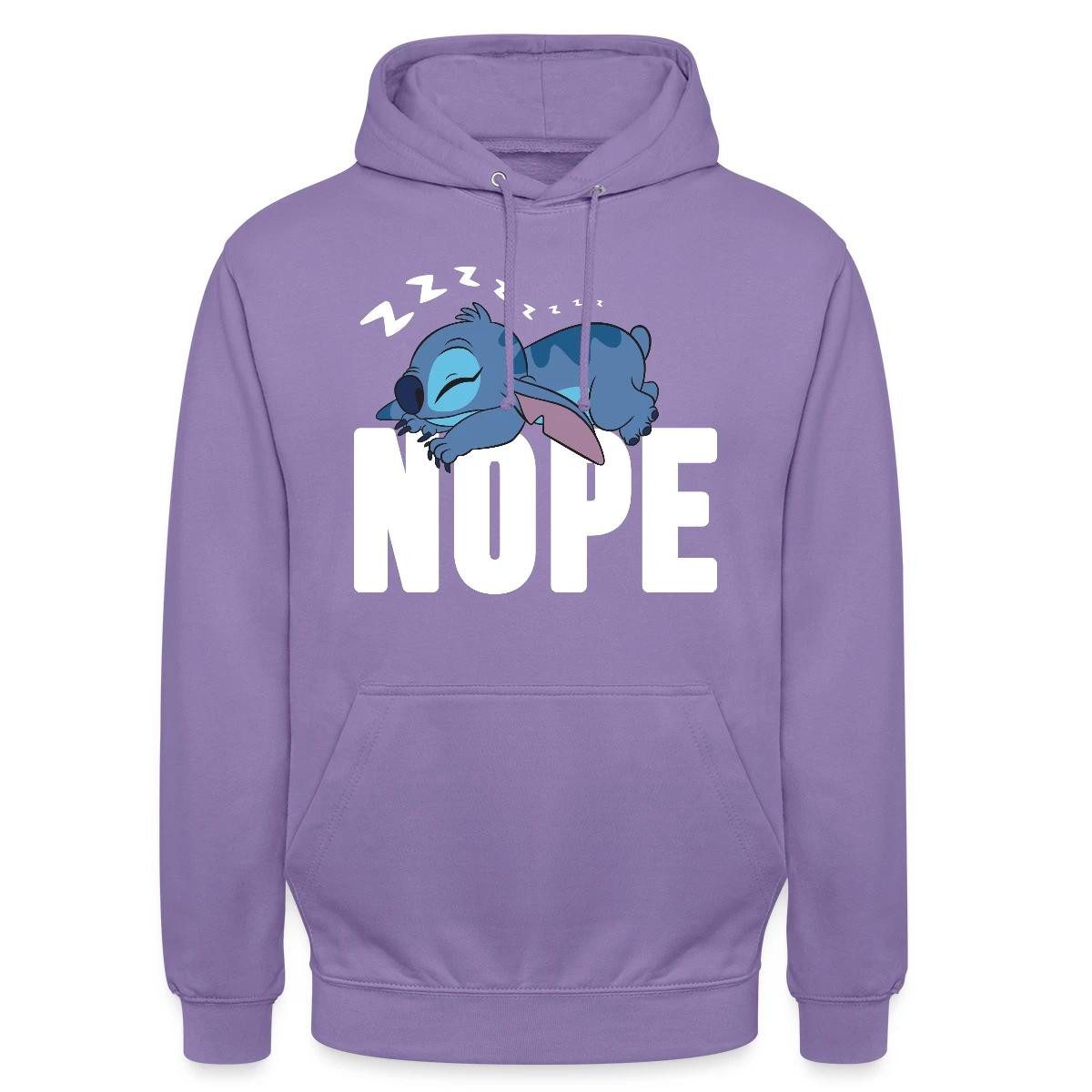 Spreadshirt Hoodie Lilo & Stitch Schlafender Stitch Nope Unisex Hoodie (1-tlg)