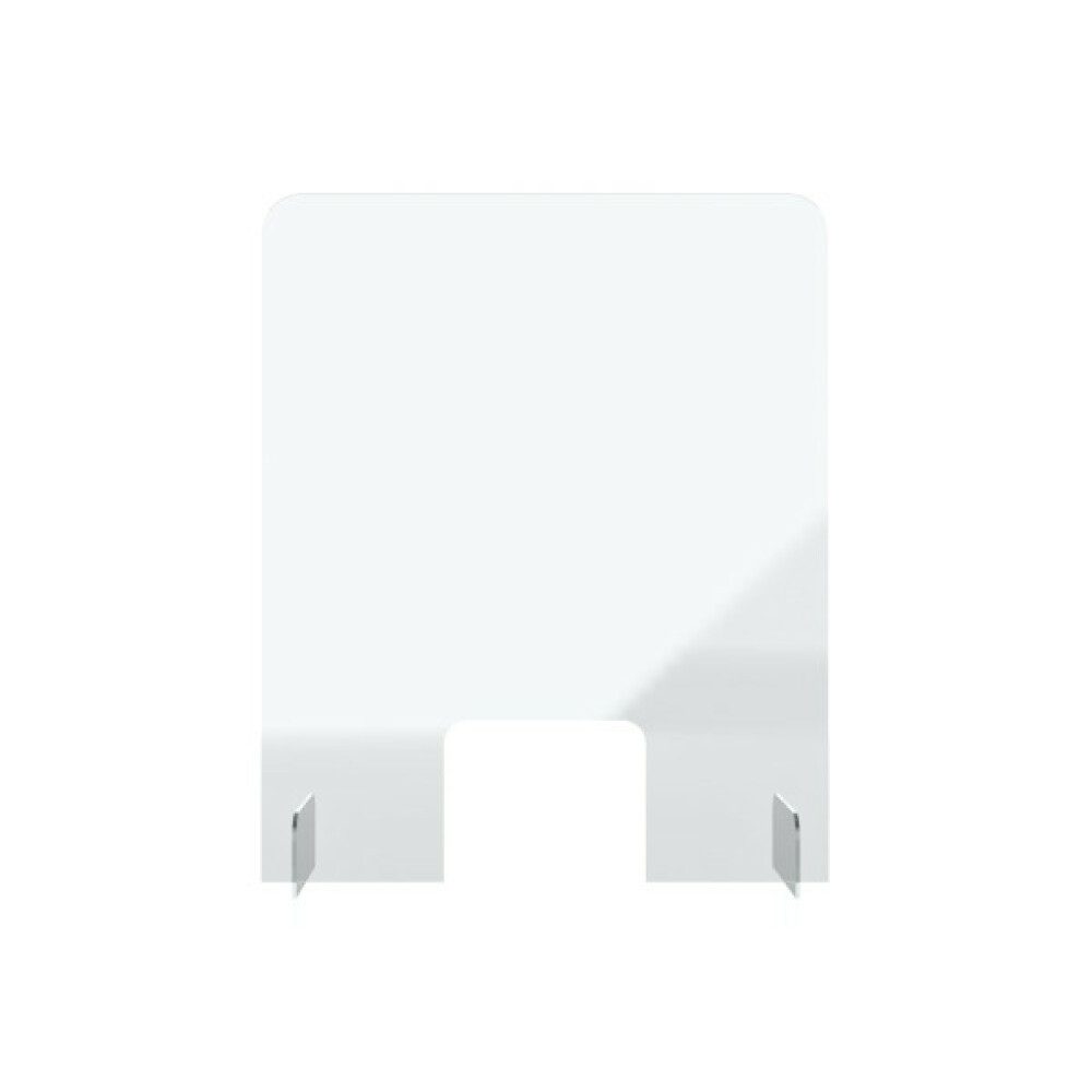 magnetoplan® Trennwandplatten Hygiene/Thekenaufsteller 70x85 - Durchreiche 25x20 Transparent Acryl, (1-St)