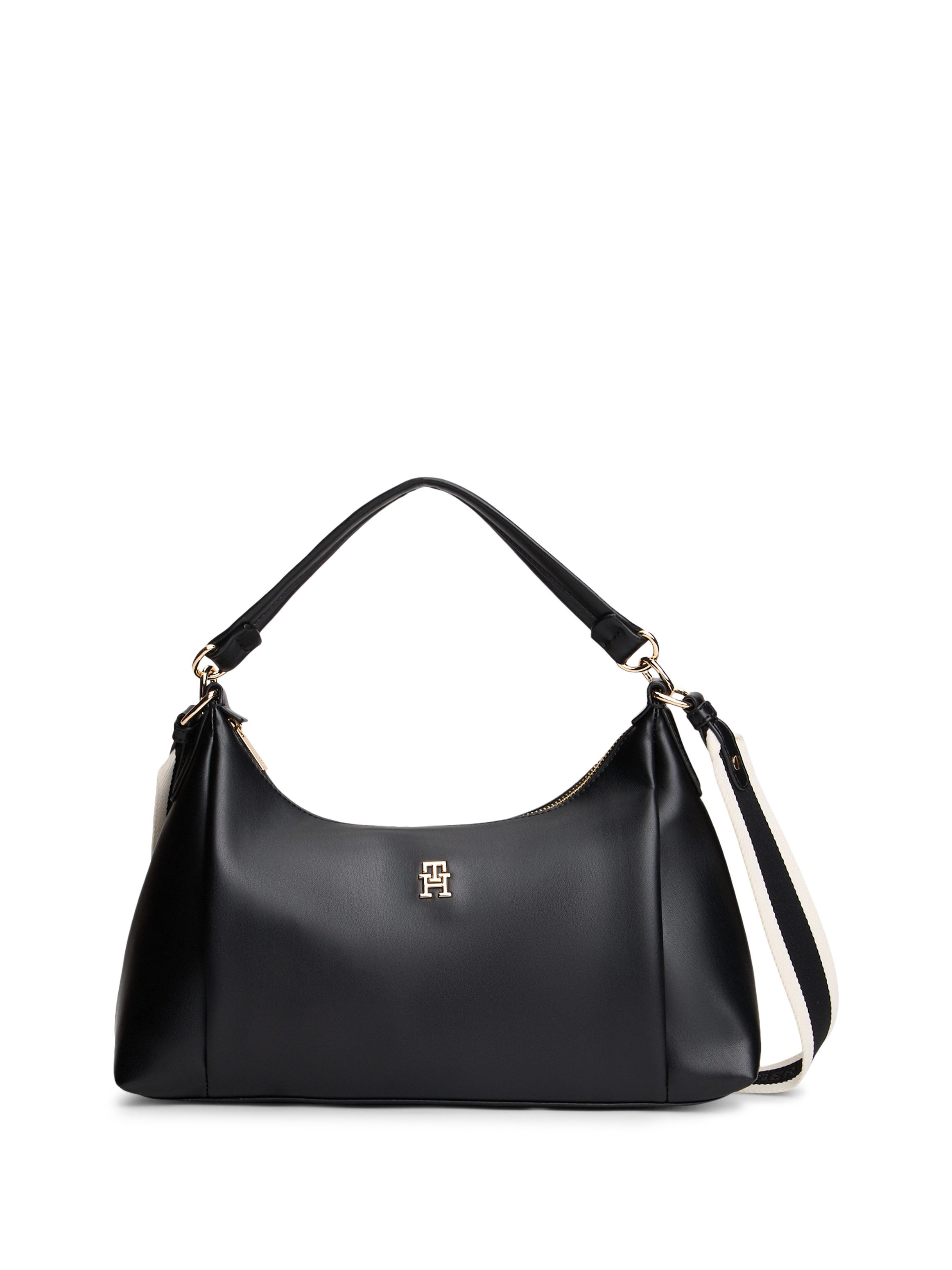 Tommy Hilfiger Schultertasche TH ESSENTIAL SHOULDER BAG, Damen Umhängetasche, Tragetasche mit edlem TH-Schmucklogo