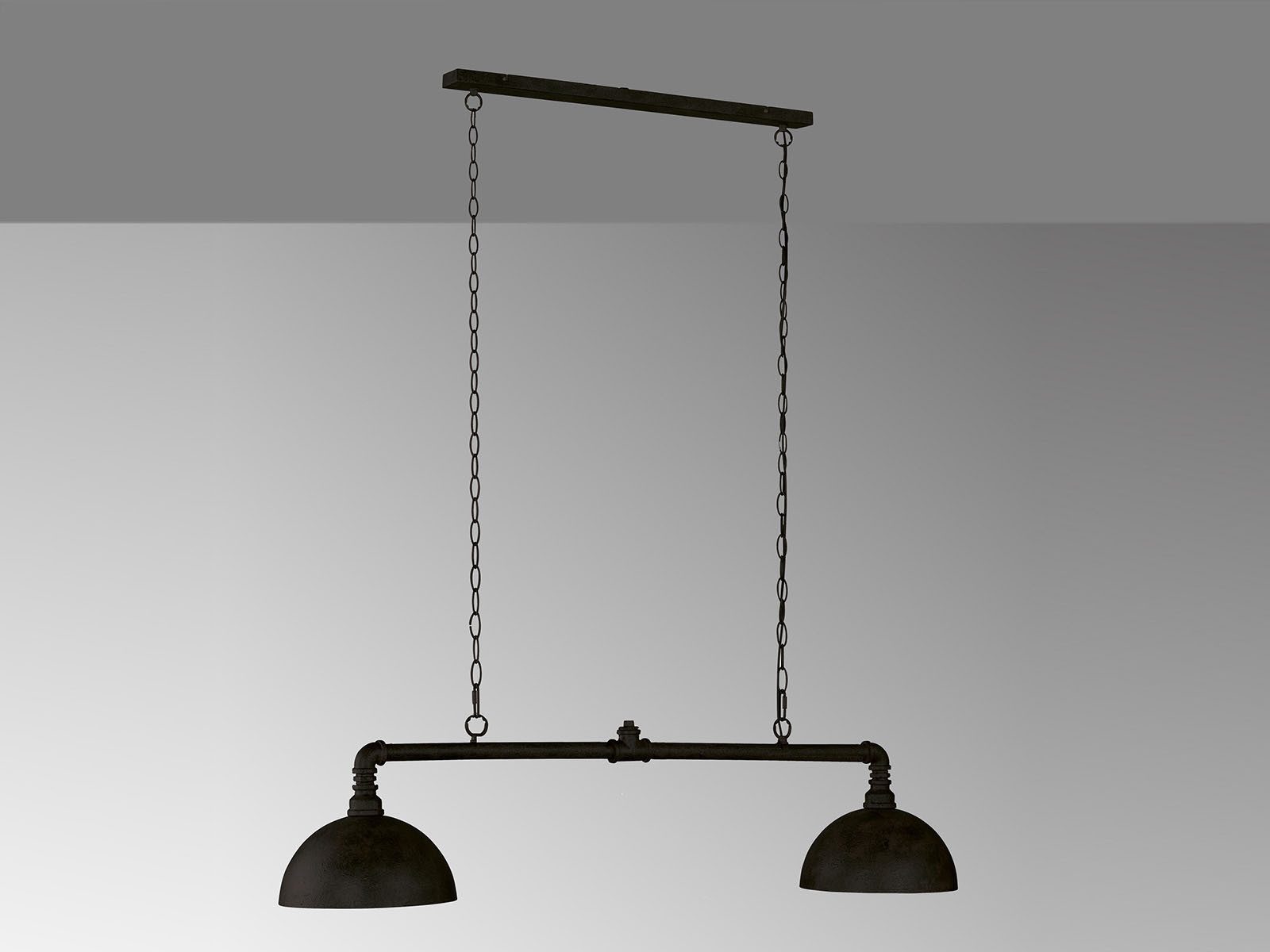 FISCHER & HONSEL LED Pendelleuchte aus Metall im Rohrdesign, Breite 87cm, Dimmfunktion, LED wechselbar, Warmweiß, Balkenlampe zweiflammig Industrial, Hängelampe für Esszimmer Esstisch