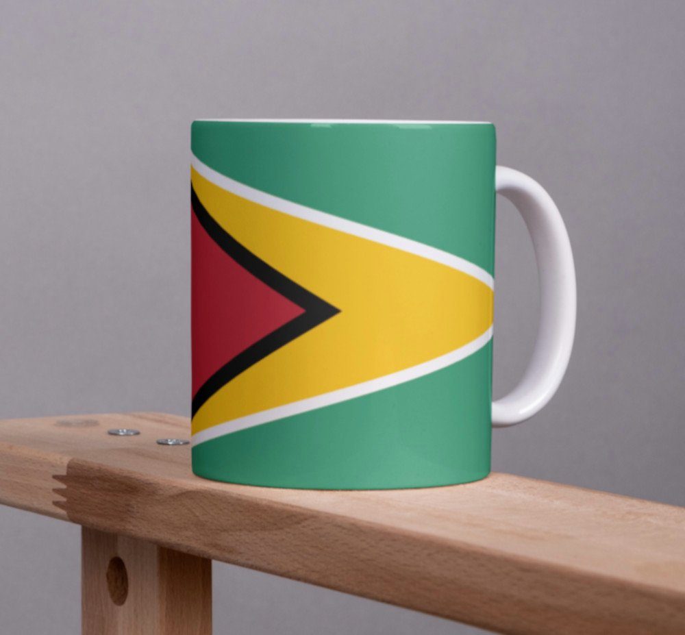 Tinisu Tasse Guyana Tasse Kaffee Flagge National Becher Cup Büro Pot Kaffeetasse